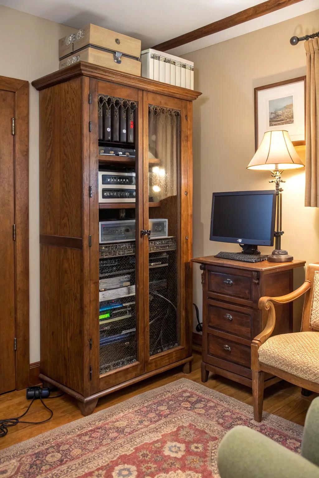 Reusing classic furnishings can add character to your network setup.