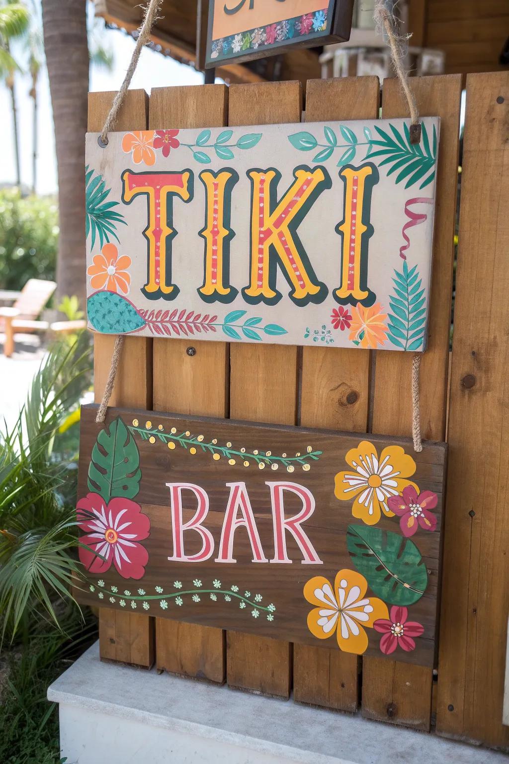 DIY signage appends a personal accent to your bar.