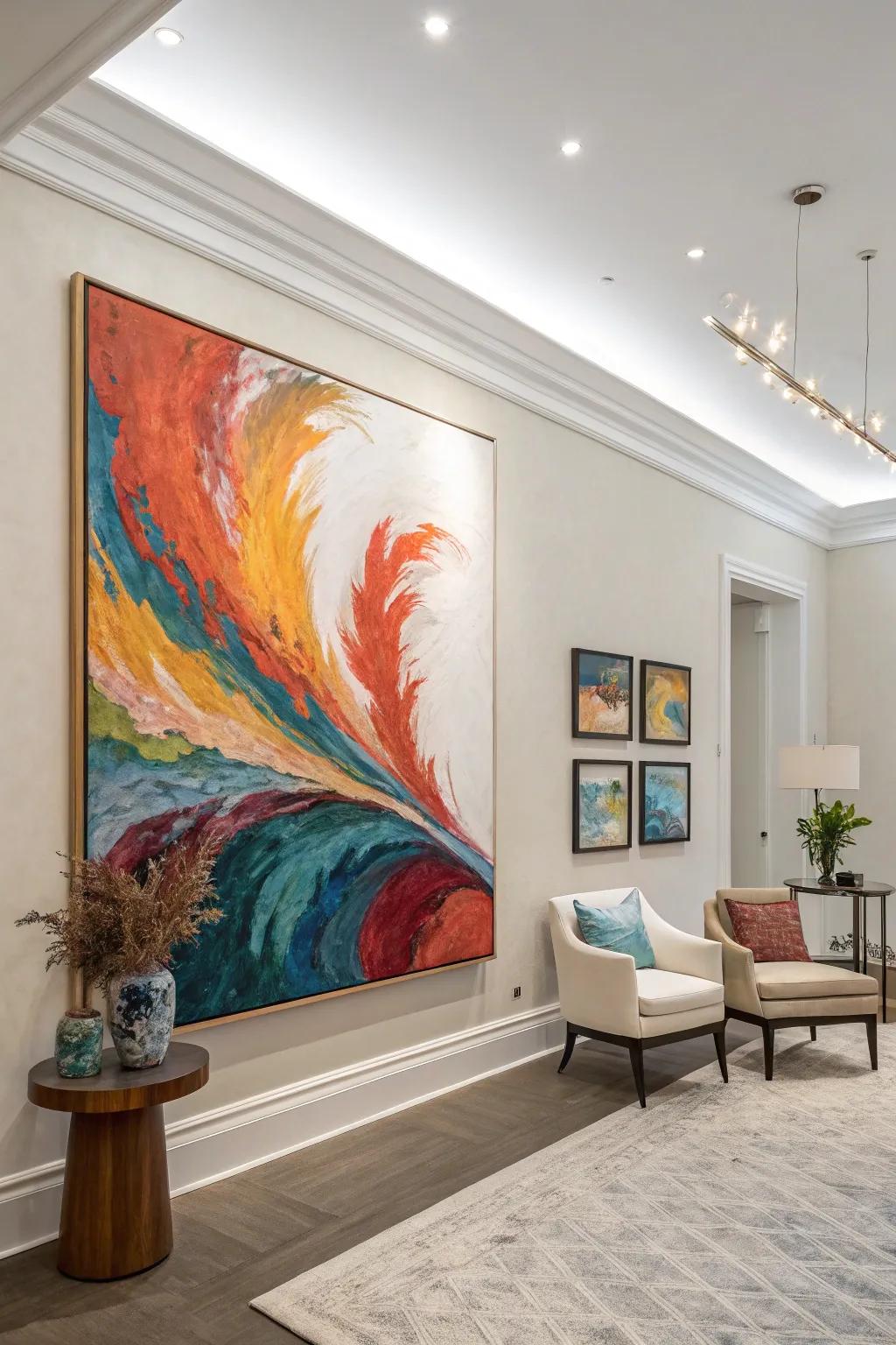 Expansive art pieces deliver a remarkable visual