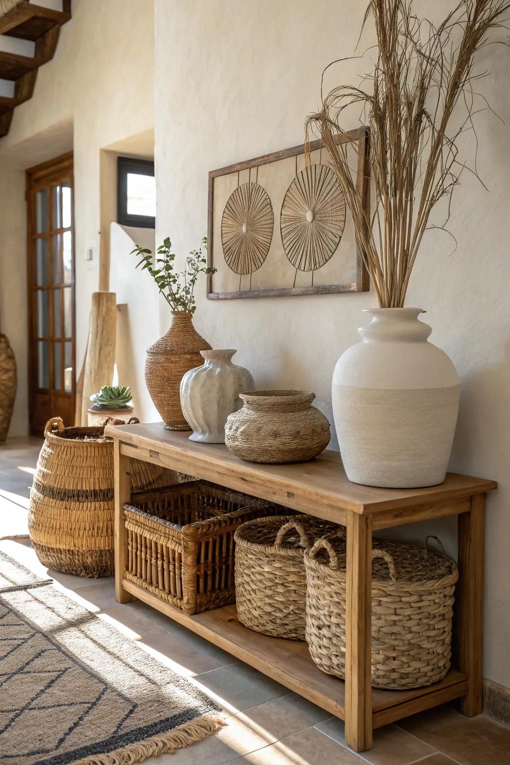 Textured accessories enhance the cozy fall vibe.