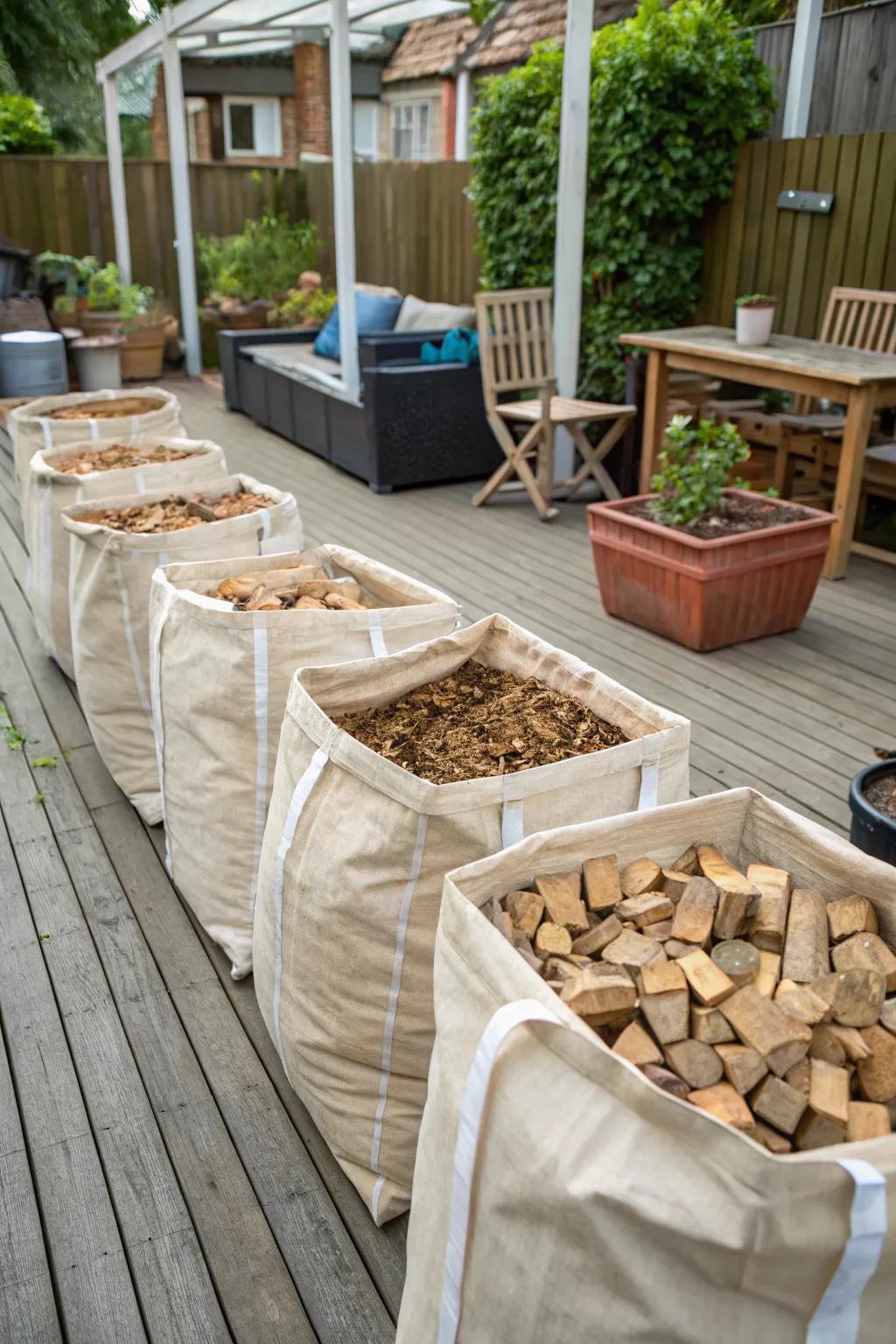 Resilient crates offer dependable weatherproof stockpiling for outdoor pellet use.