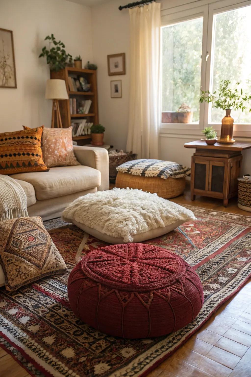 Textural components forge warmth and comfort.