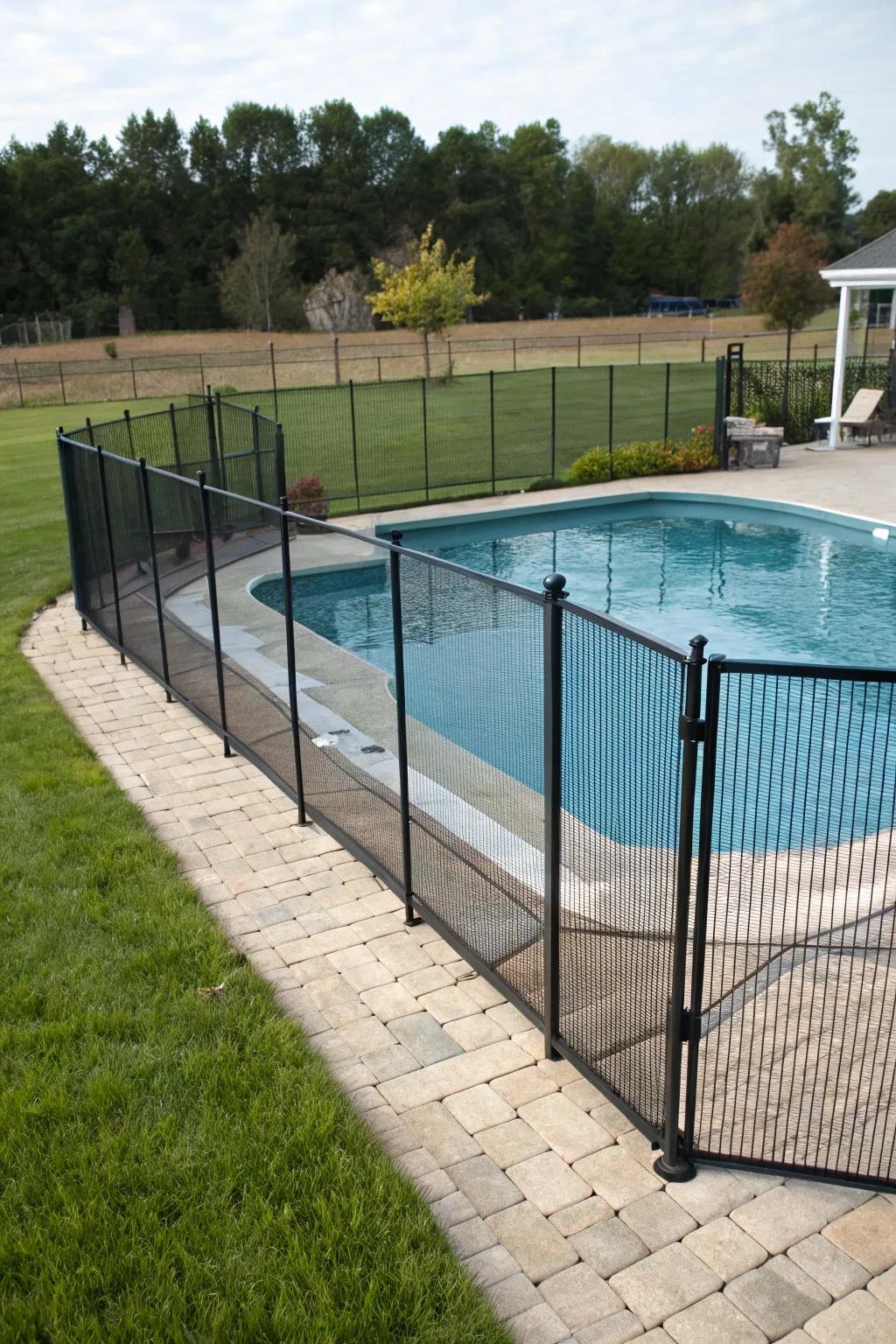 Safety-compliant perimeters ensure peace of mind around the pool.