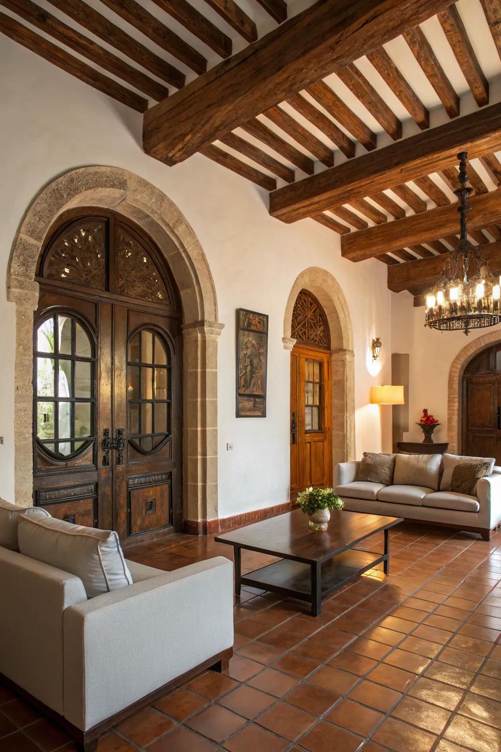 A harmonious fusion of Spanish Colonial and contemporary design features.