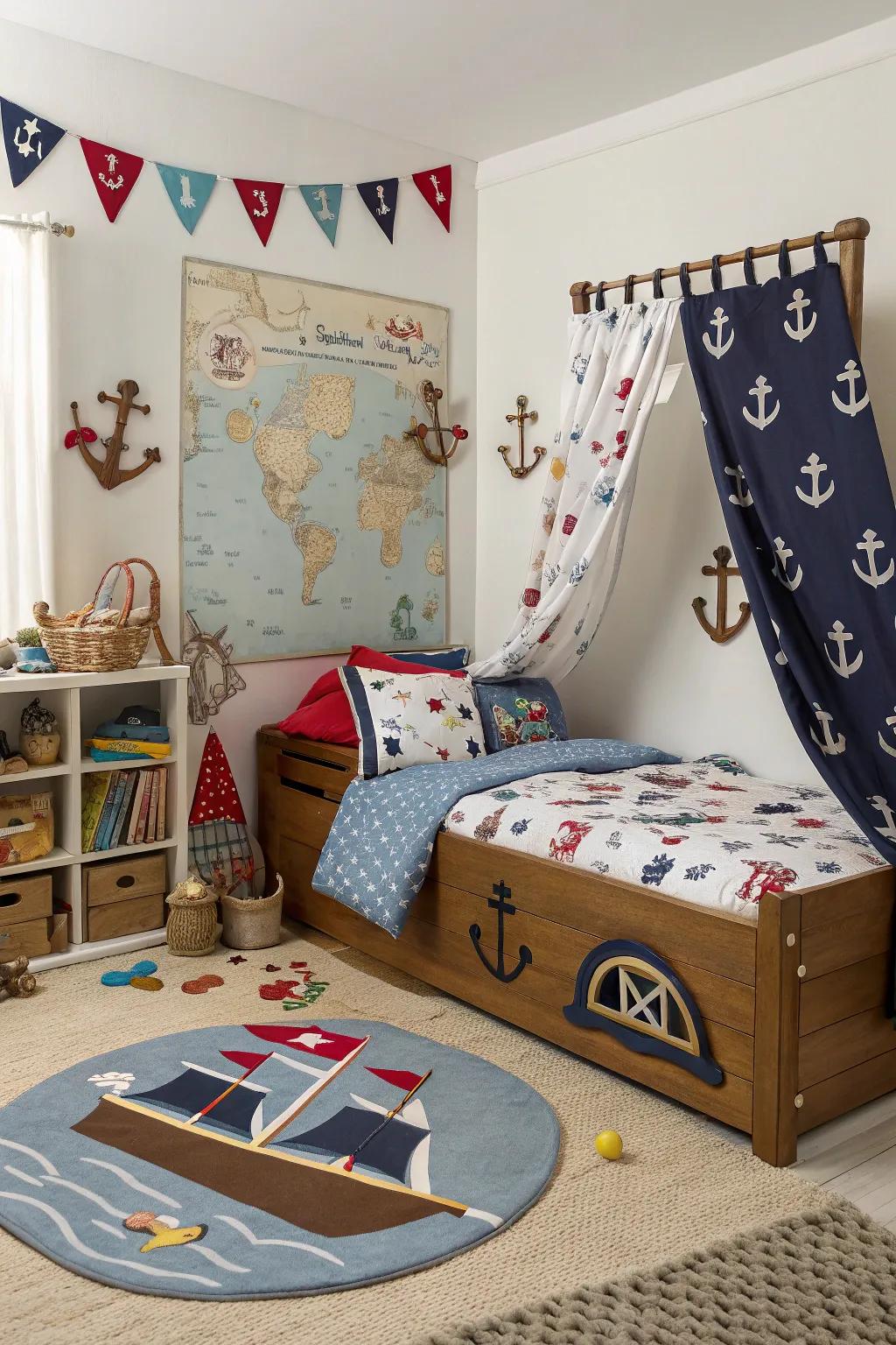 Themed decor converts a simple space into a whimsical adventure.