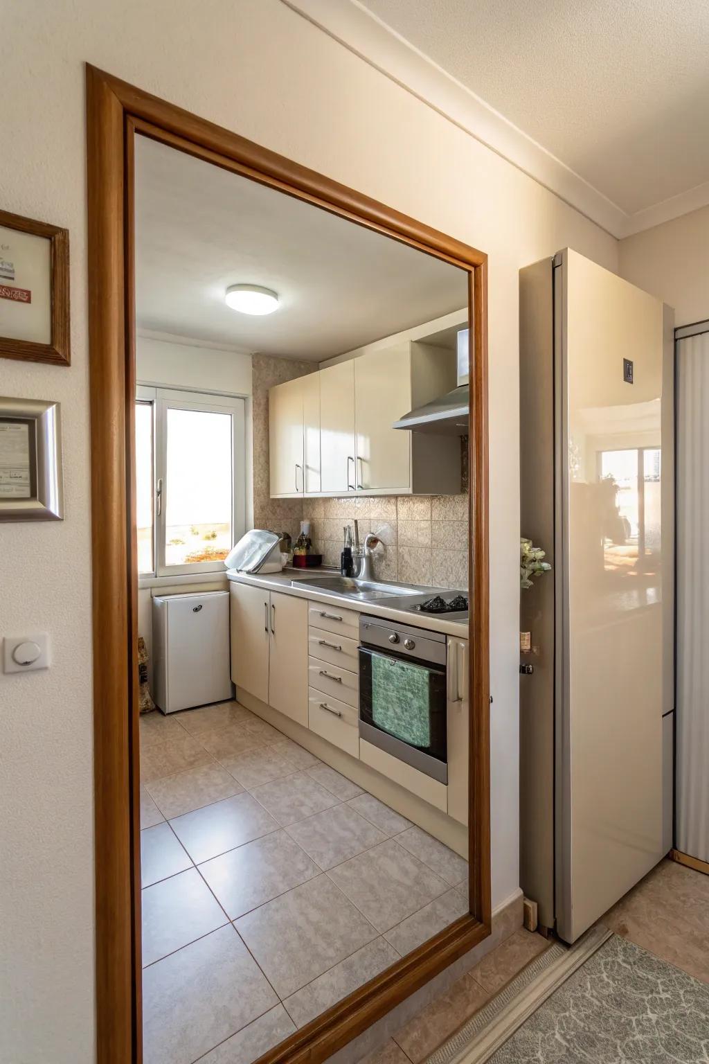 Mirrors can significantly alter the perception of space.