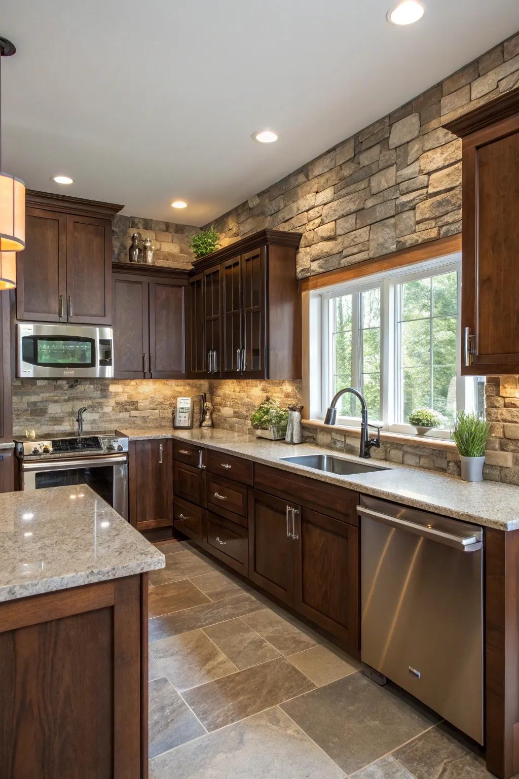 Blending substances introduces depth and interest to the kitchen.