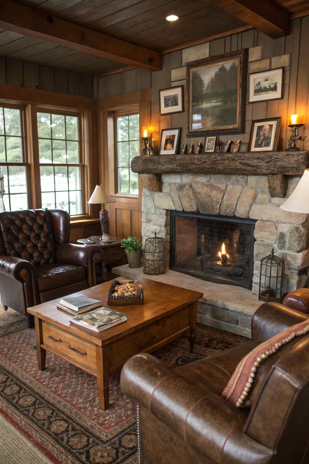 Vintage finds bring history and charm to the decor.