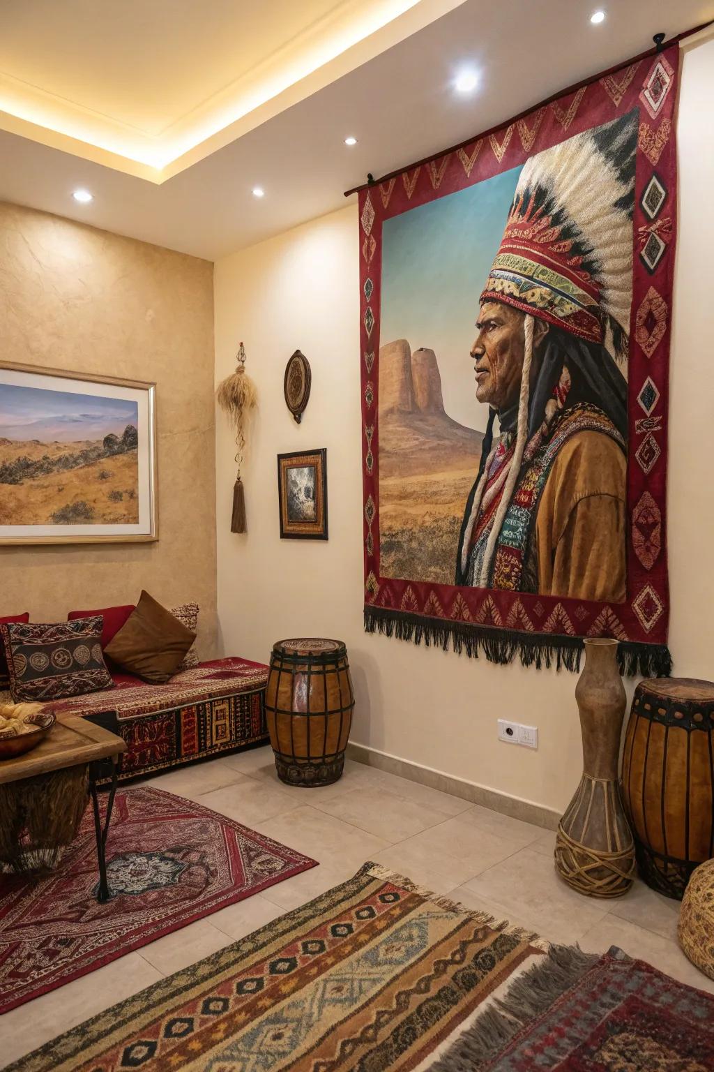 Cultural heritage art connects your space to your roots and adventures.