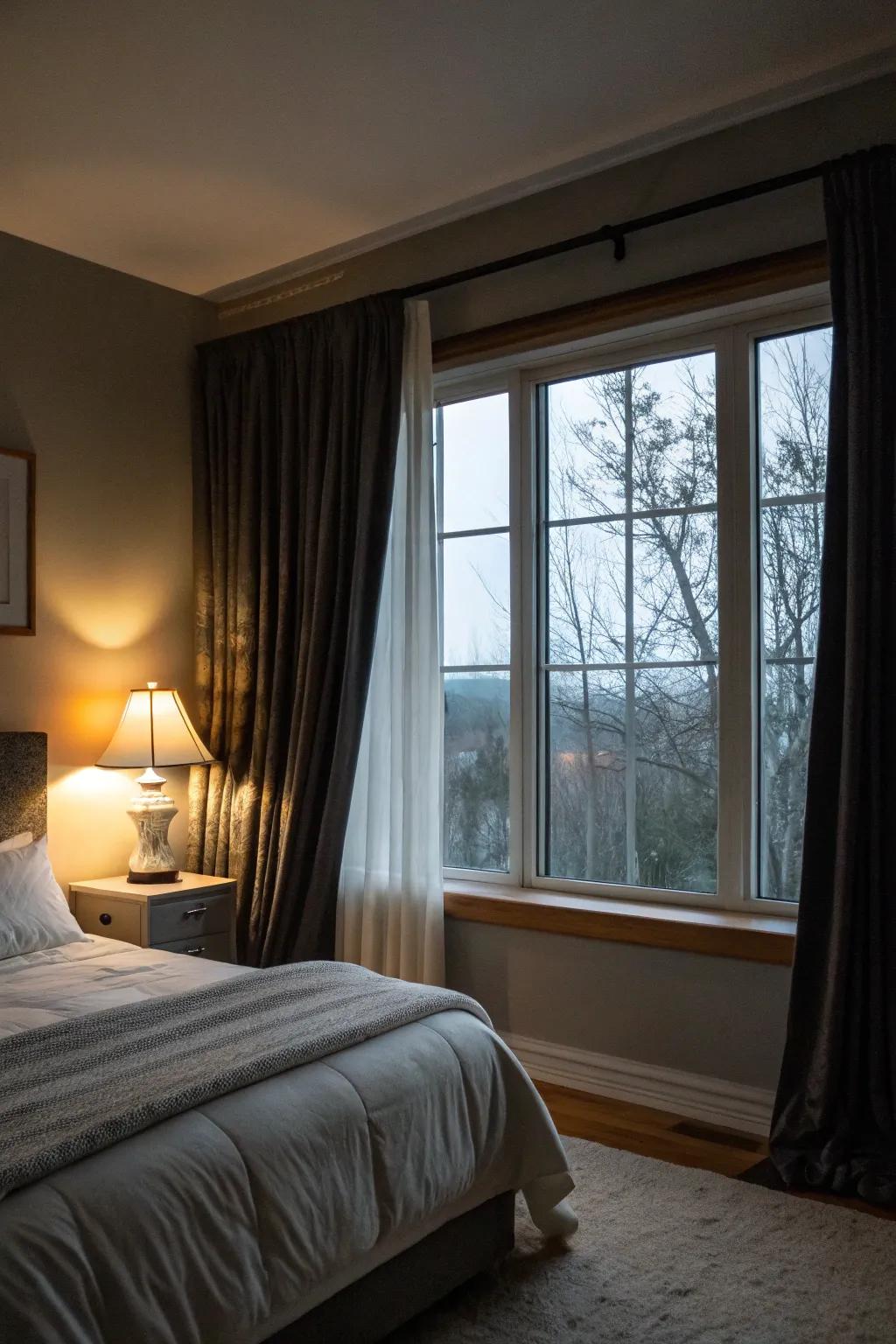 Blackout curtains for supreme privacy.