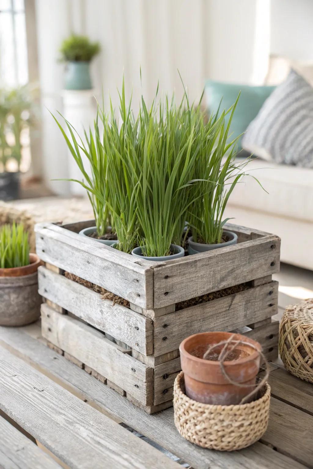 Highlight your space with a stunning handmade Wood Skid Planter that combines simple style with ecological sensibilities!