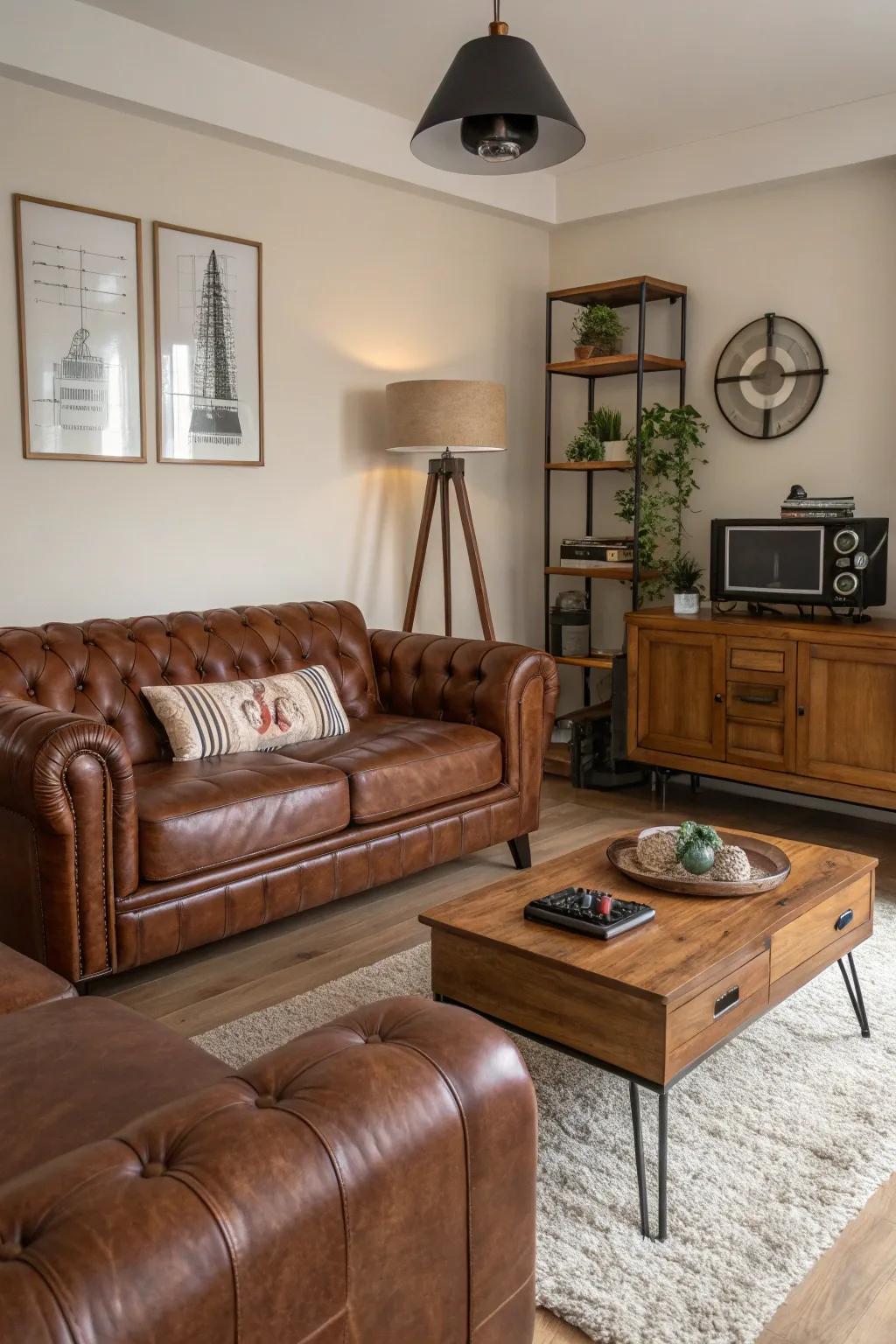 A distinct fusion of classic and up-to-the-minute styles conveys character and flair.