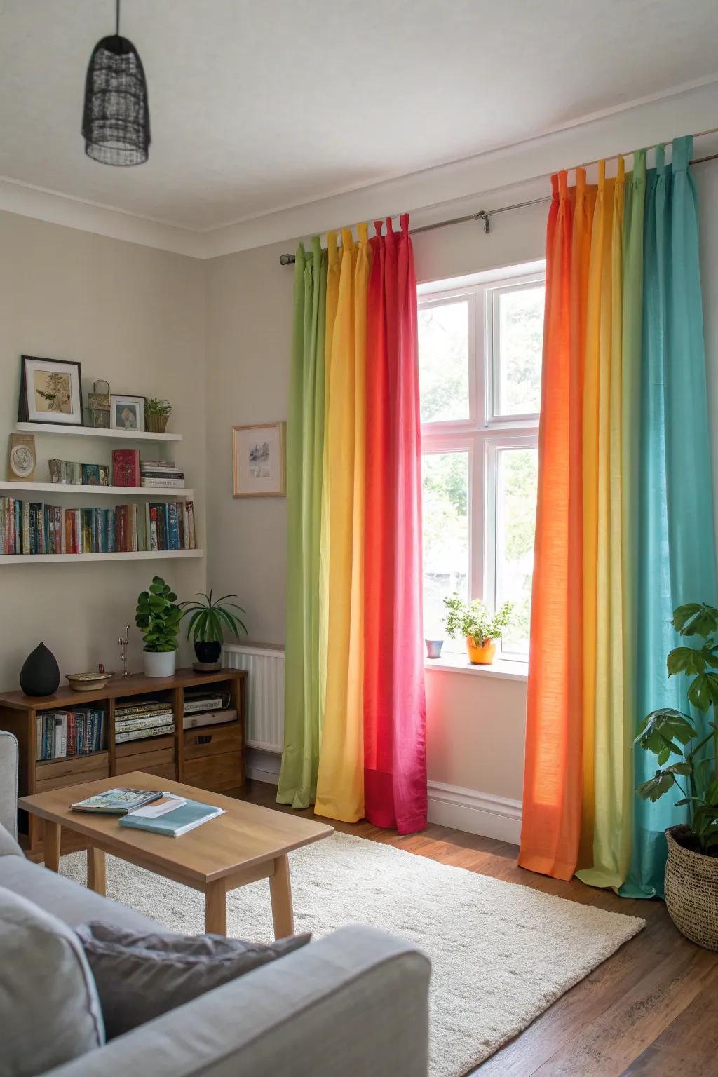 Colorful coverings append vibrancy and personality.