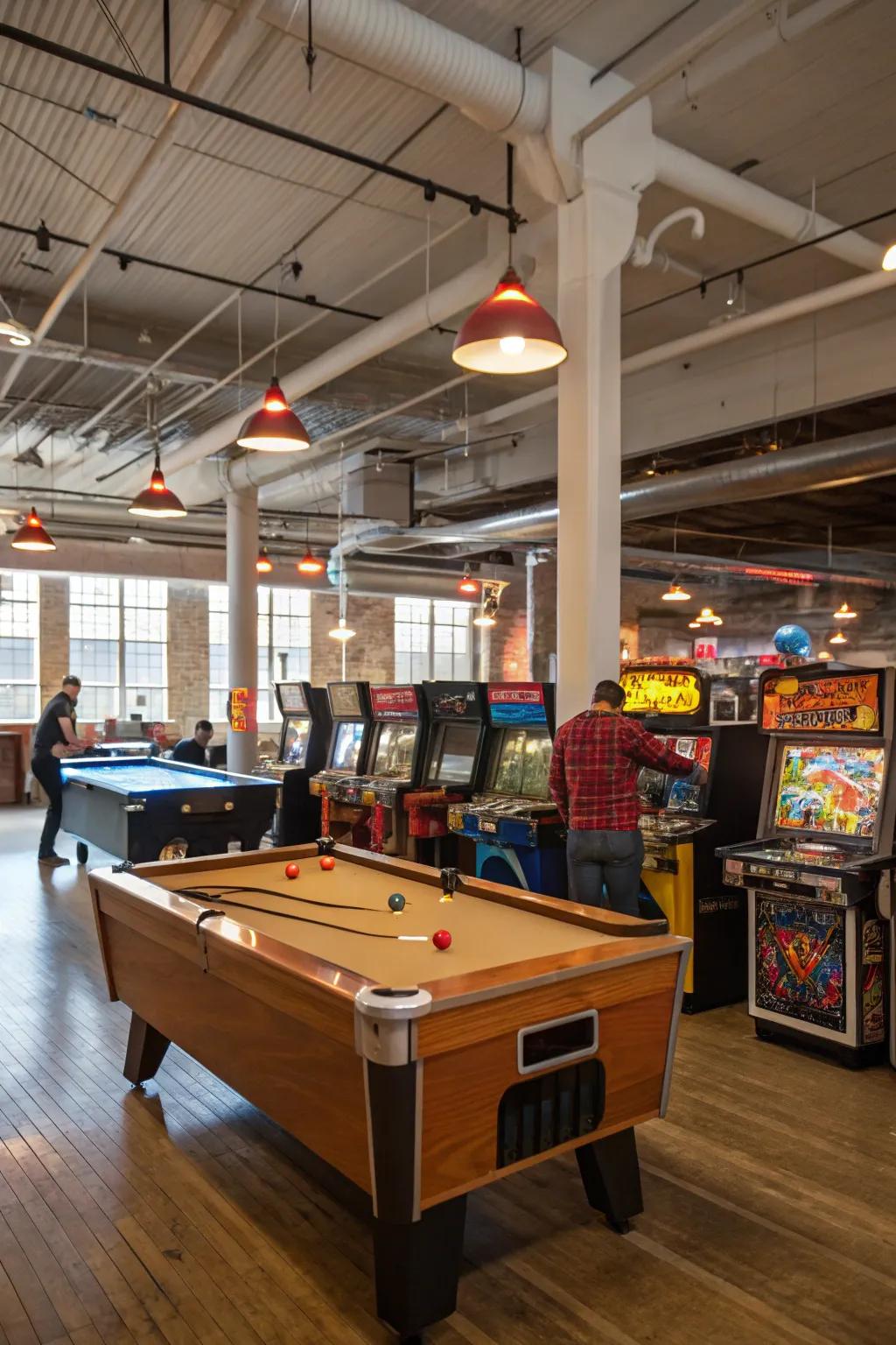 A game room extravaganza filled with fun and nostalgia for everyone.