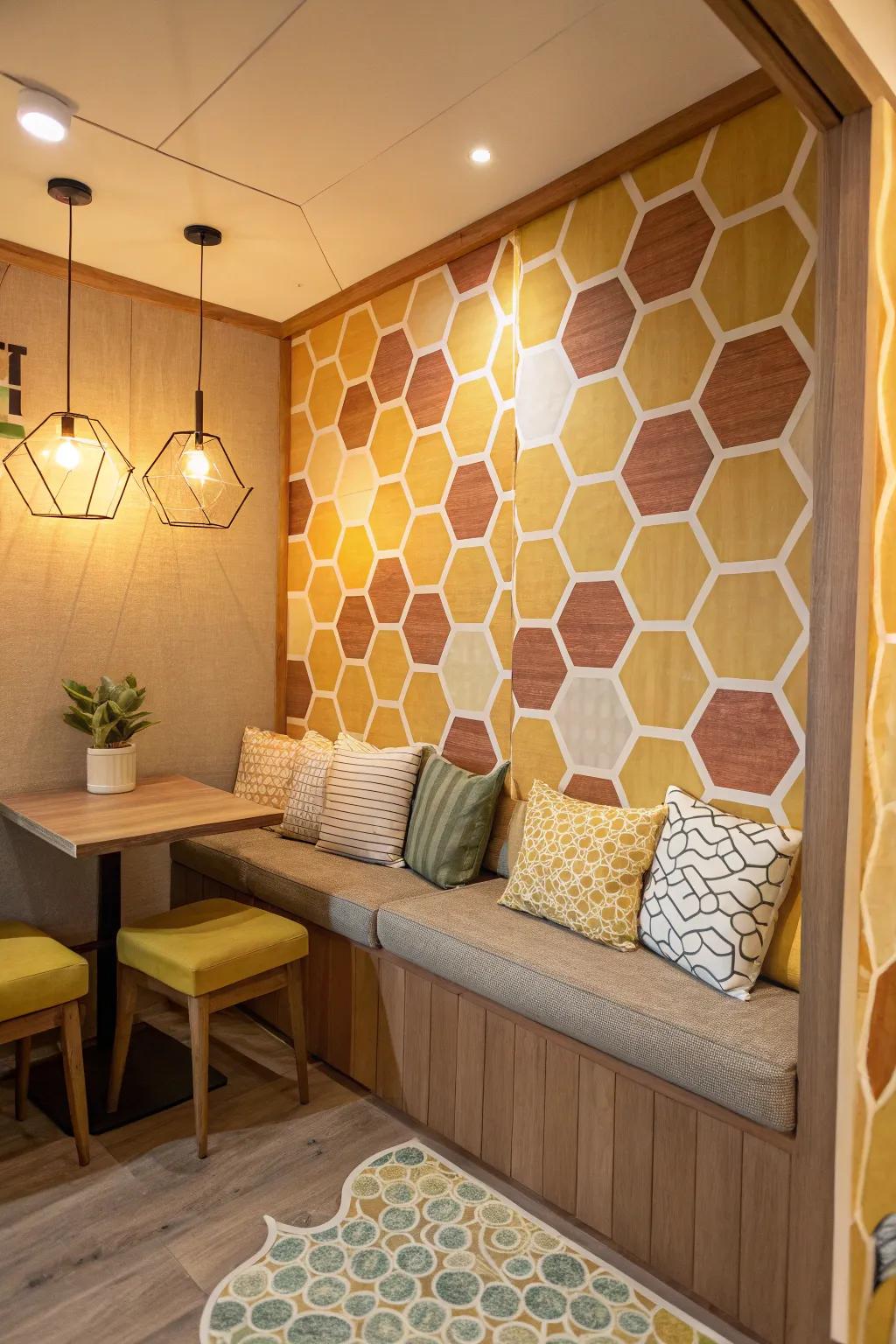 Honeycomb patterns offer texture and a hint of the unusual