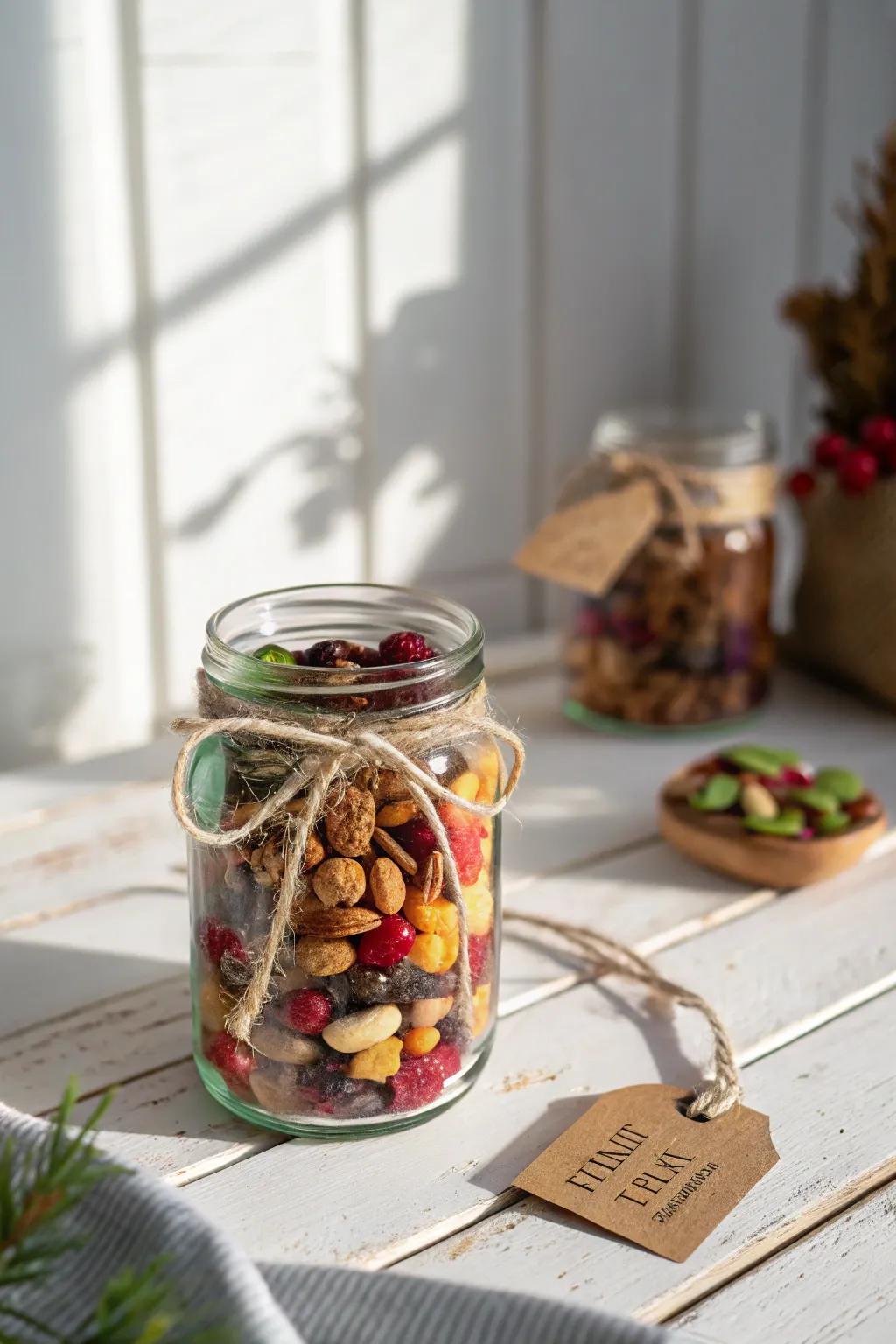 A festive jar of joy: Perfect blend of colors and flavors for the holiday season!