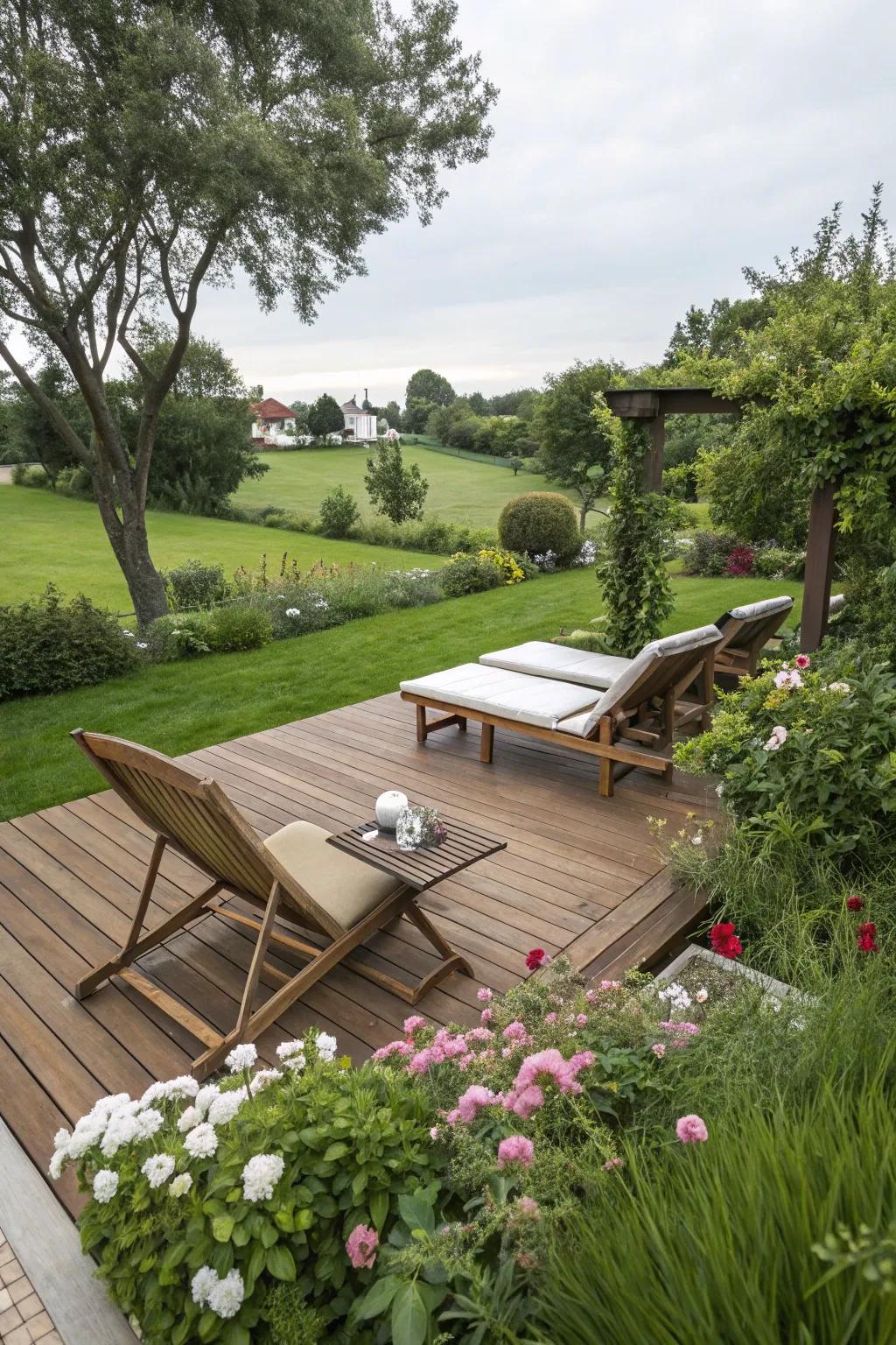 Decks and patios fashion functional outdoor living spaces.