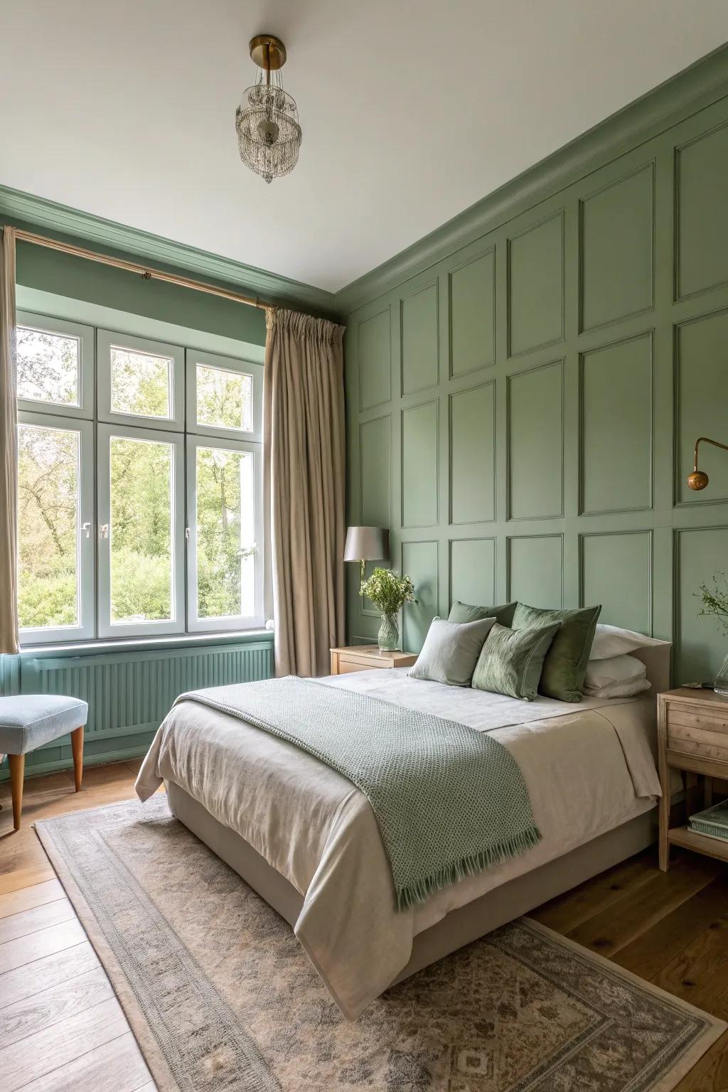 Soft-shaded paneling creates a serene and calming environment.