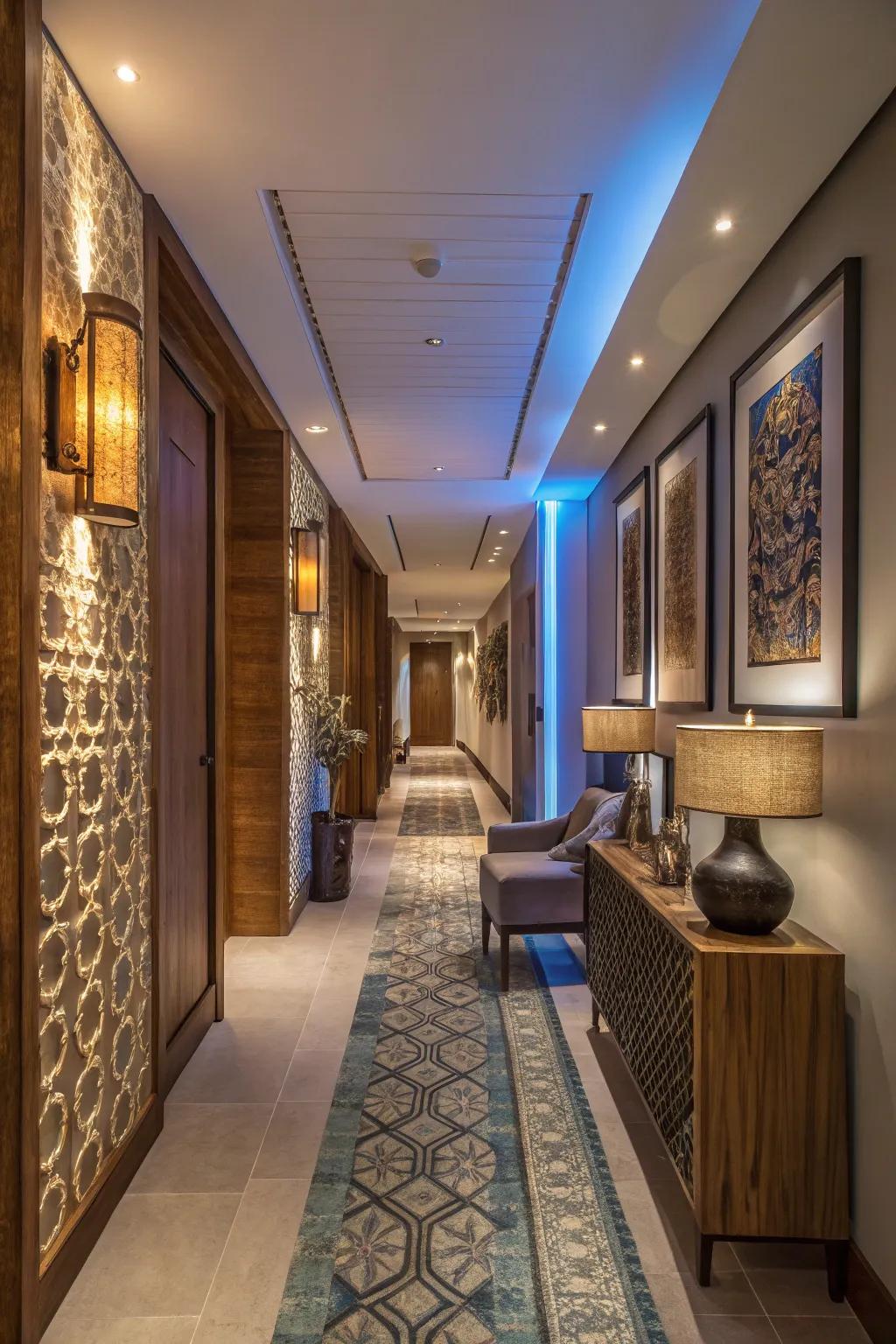 Balancing warm and cool shades results in visual harmony.