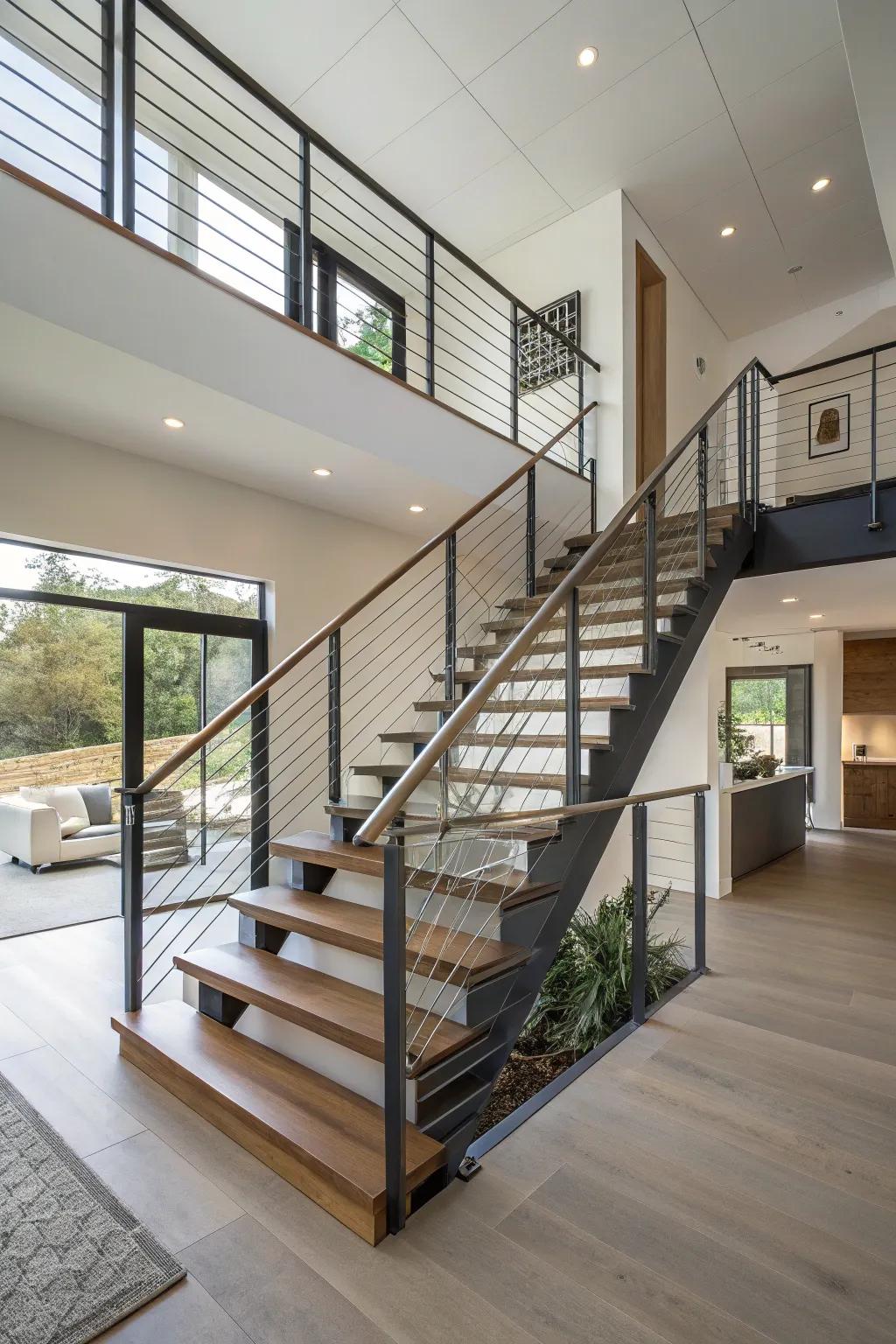 Rope borders maintaining clear sightlines.