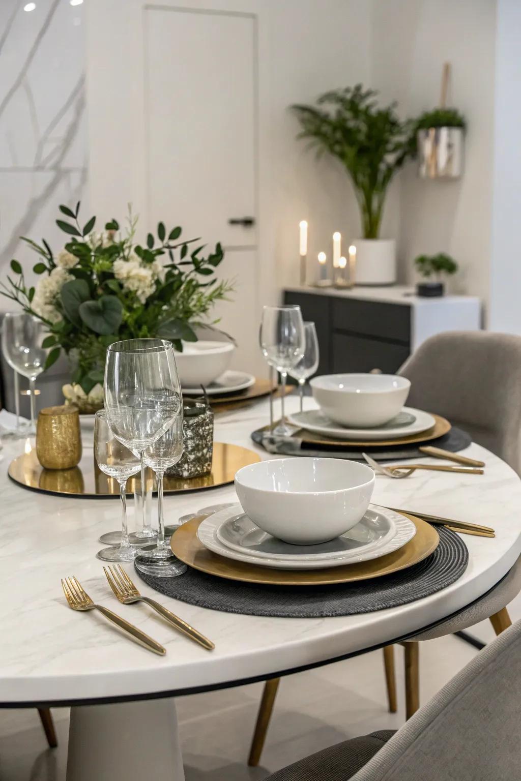 Equilibrium and stability create an organized and sophisticated presentation.
