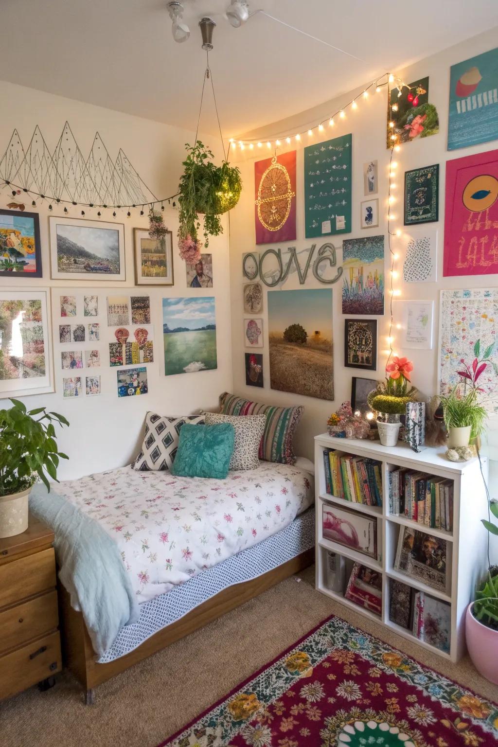 Wall decor appends a personal impression to any bedroom.