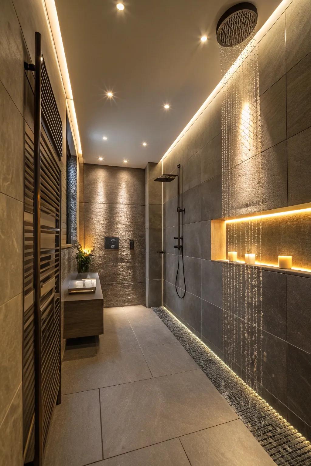 Lighting sets the mood and highlights design features.
