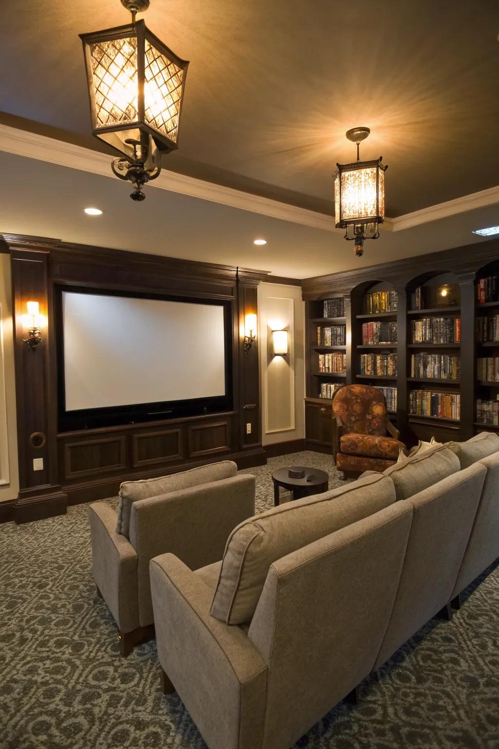 Lights enclose your viewing screen beautifully.