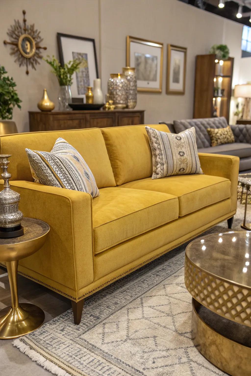 Metallic accents add sophistication and shine.