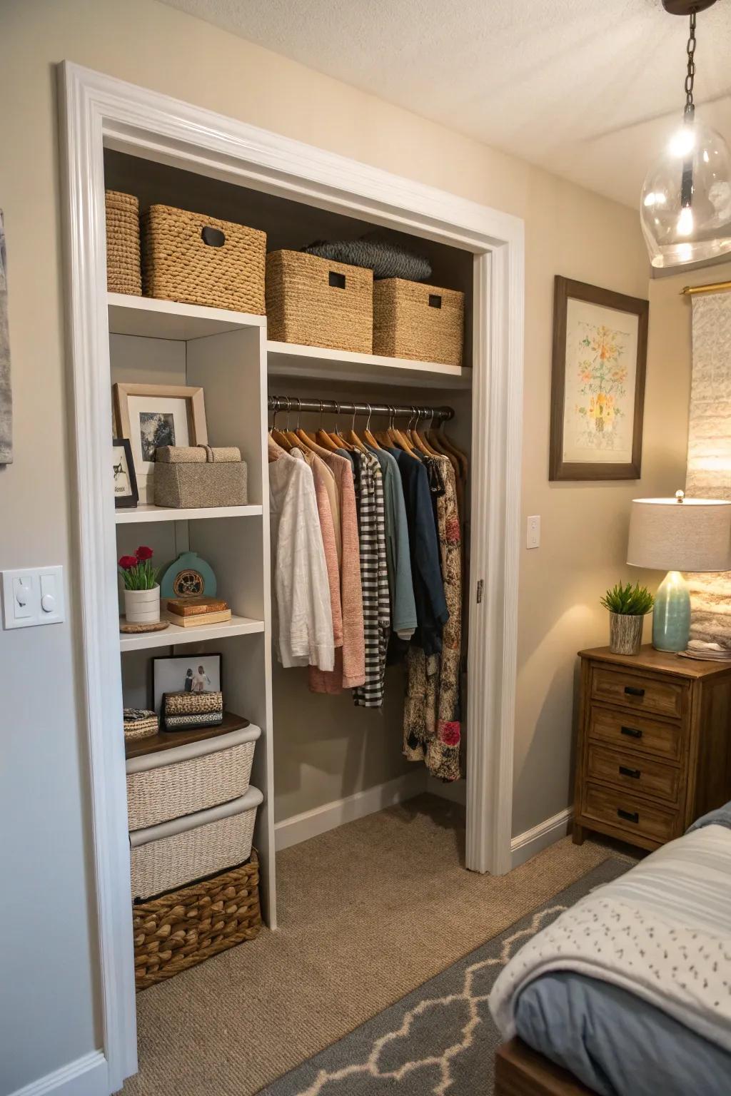 Wall niches can be converted into practical storage solutions.