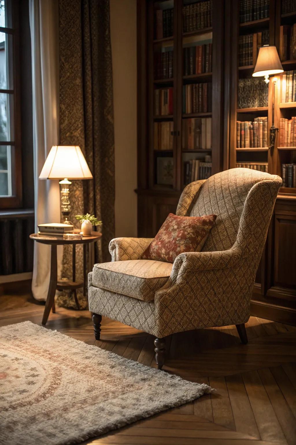A cozy alcove featuring inviting furniture for the pinnacle of relaxation.
