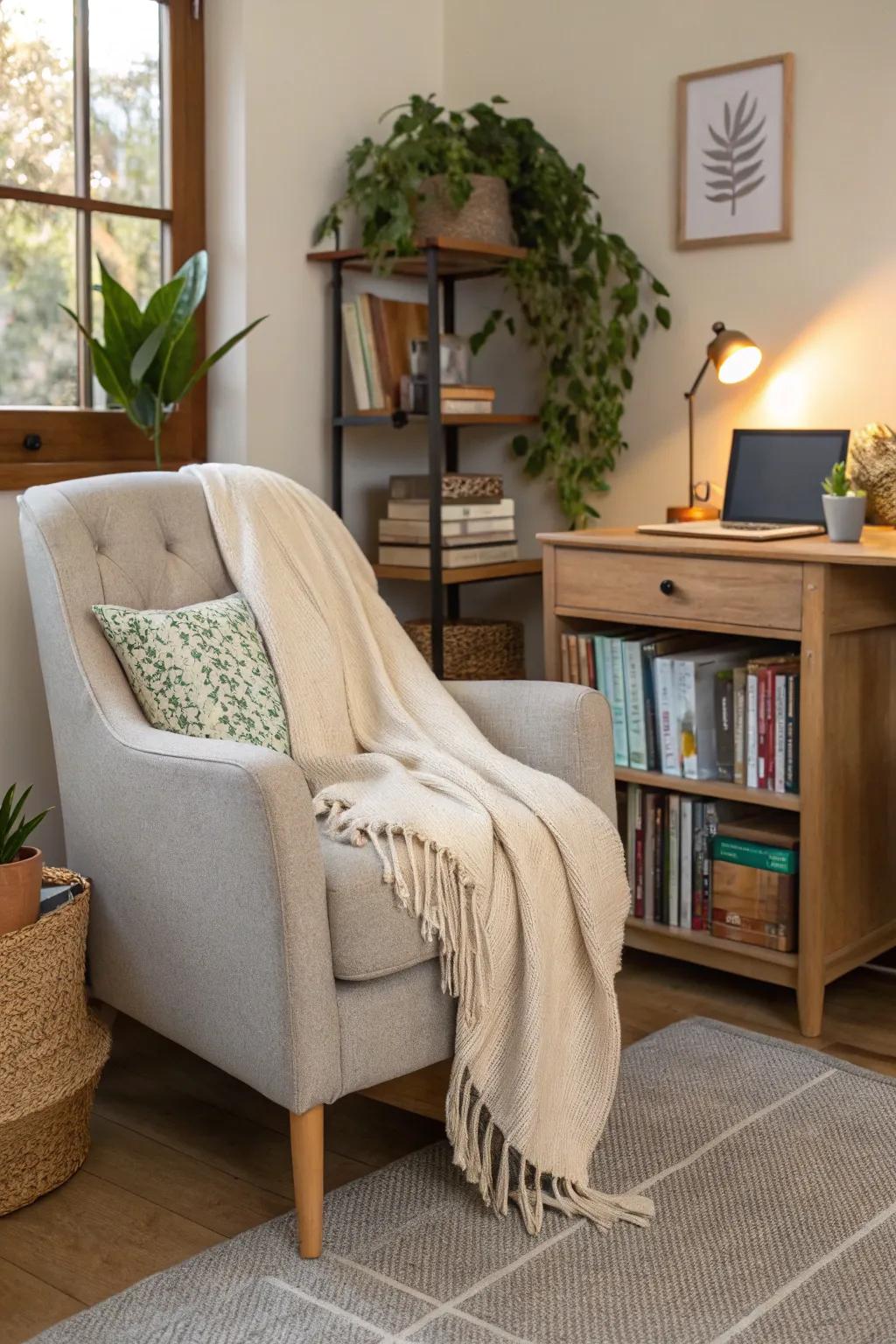 Cozy nook is great to relax.