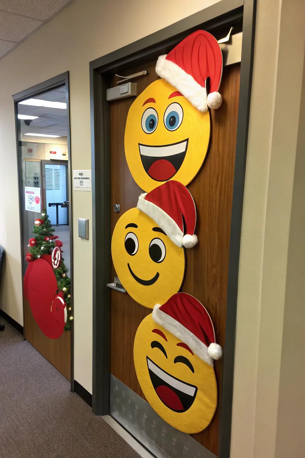 Celebratory emojis bring smiles and laughter to your office decor.