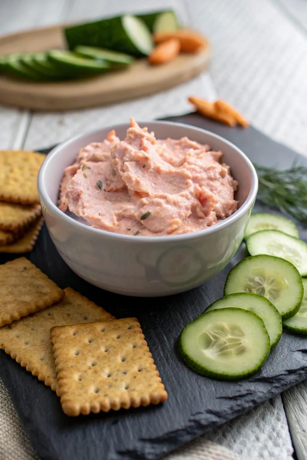 Smoked fish spread delivers a luxurious flavor experience.