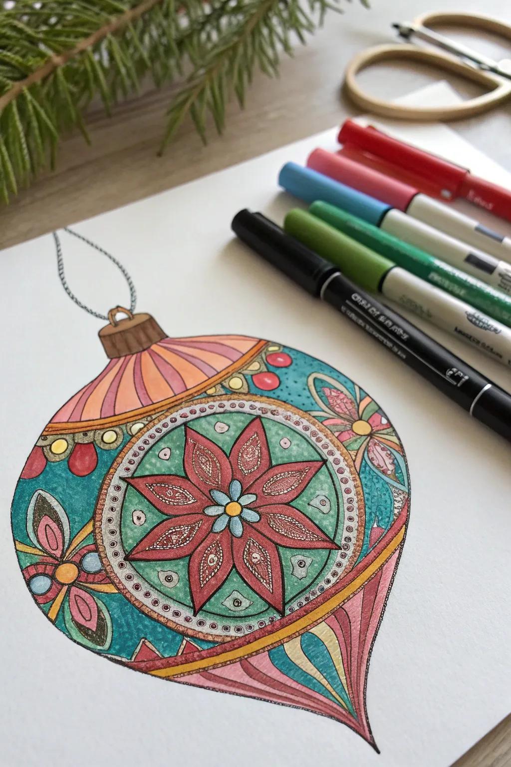 Intricate ornament with combined artistry magic.