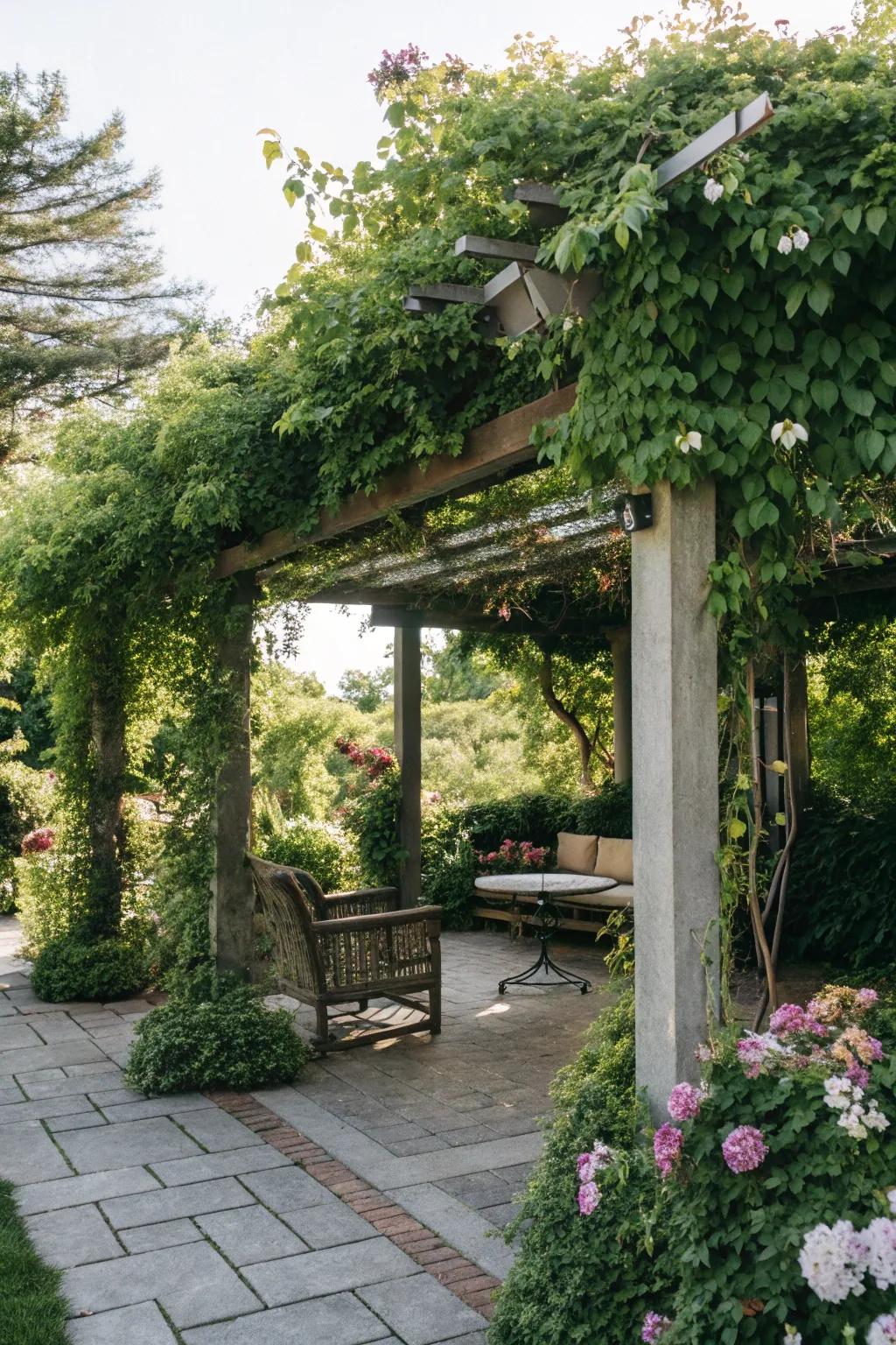 Pergolas deliver both shade and a beautiful structure for climbing vegetation.