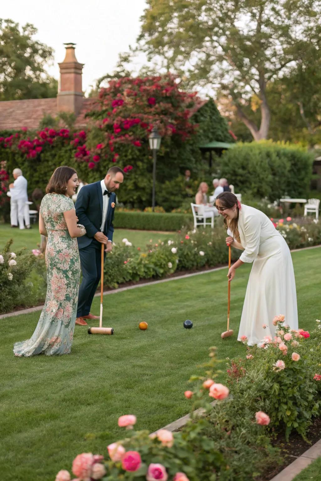 Lawn diversions layer playful fun onto garden gatherings.