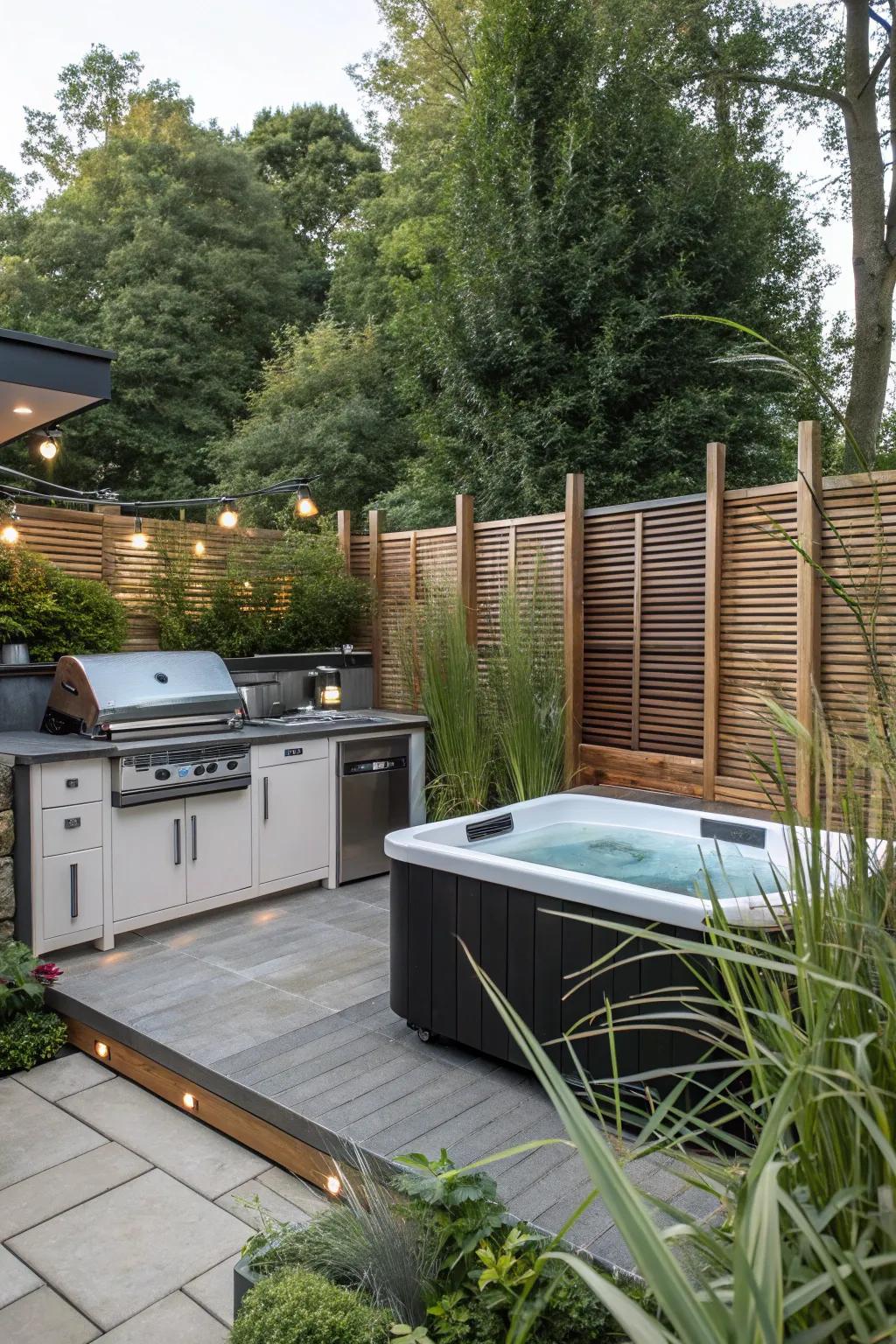 Privacy features can transform your outdoor area into a secluded haven.