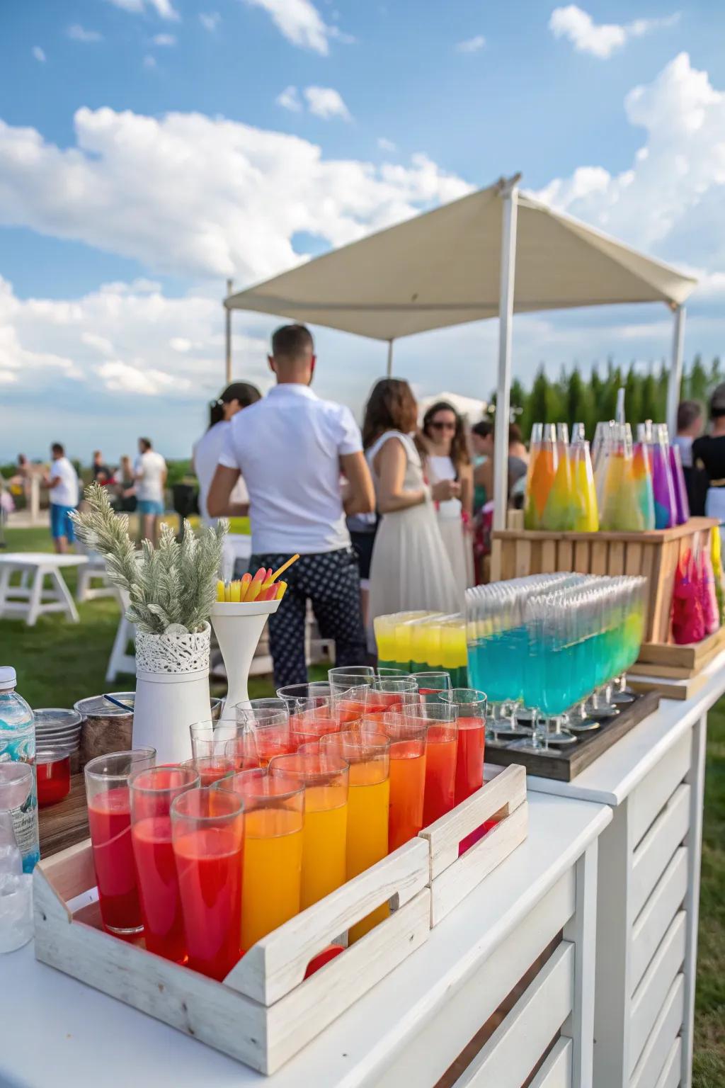 Revitalize your guests with an attractive custom beverage station.