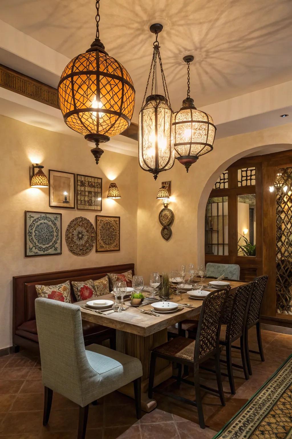 A 'Mosaic' eclectic blend of lighting designs gives character and individuality.