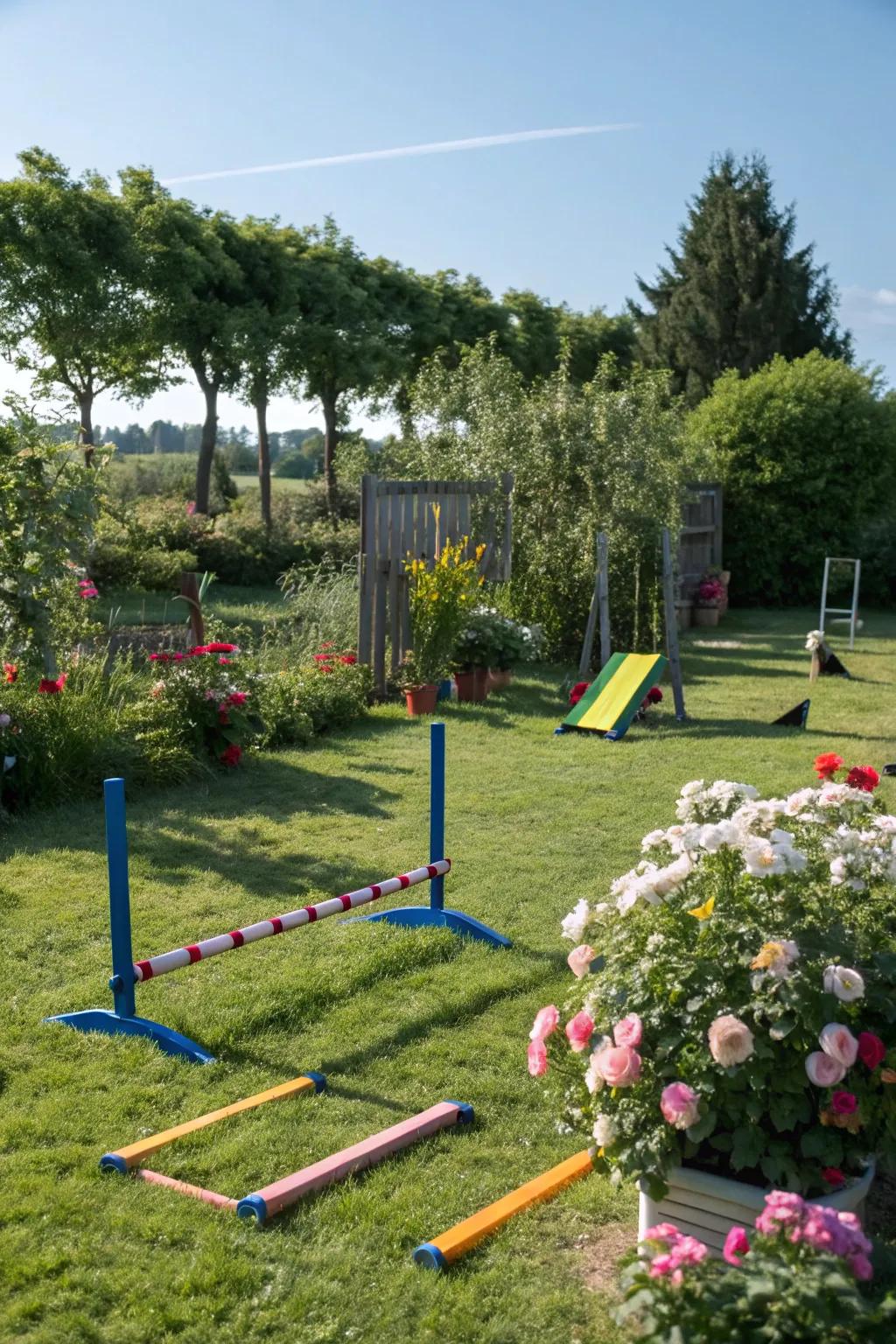 Exercise apparatus keeps pets fit and entertained.