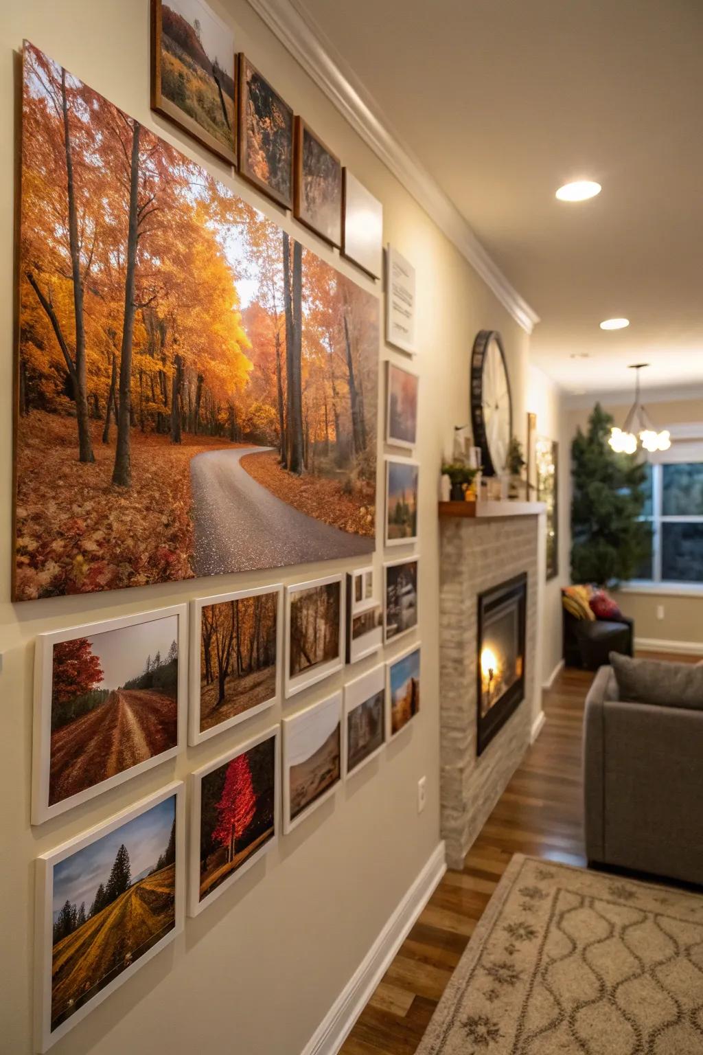 Celebrate the seasons with a rotating photo display.