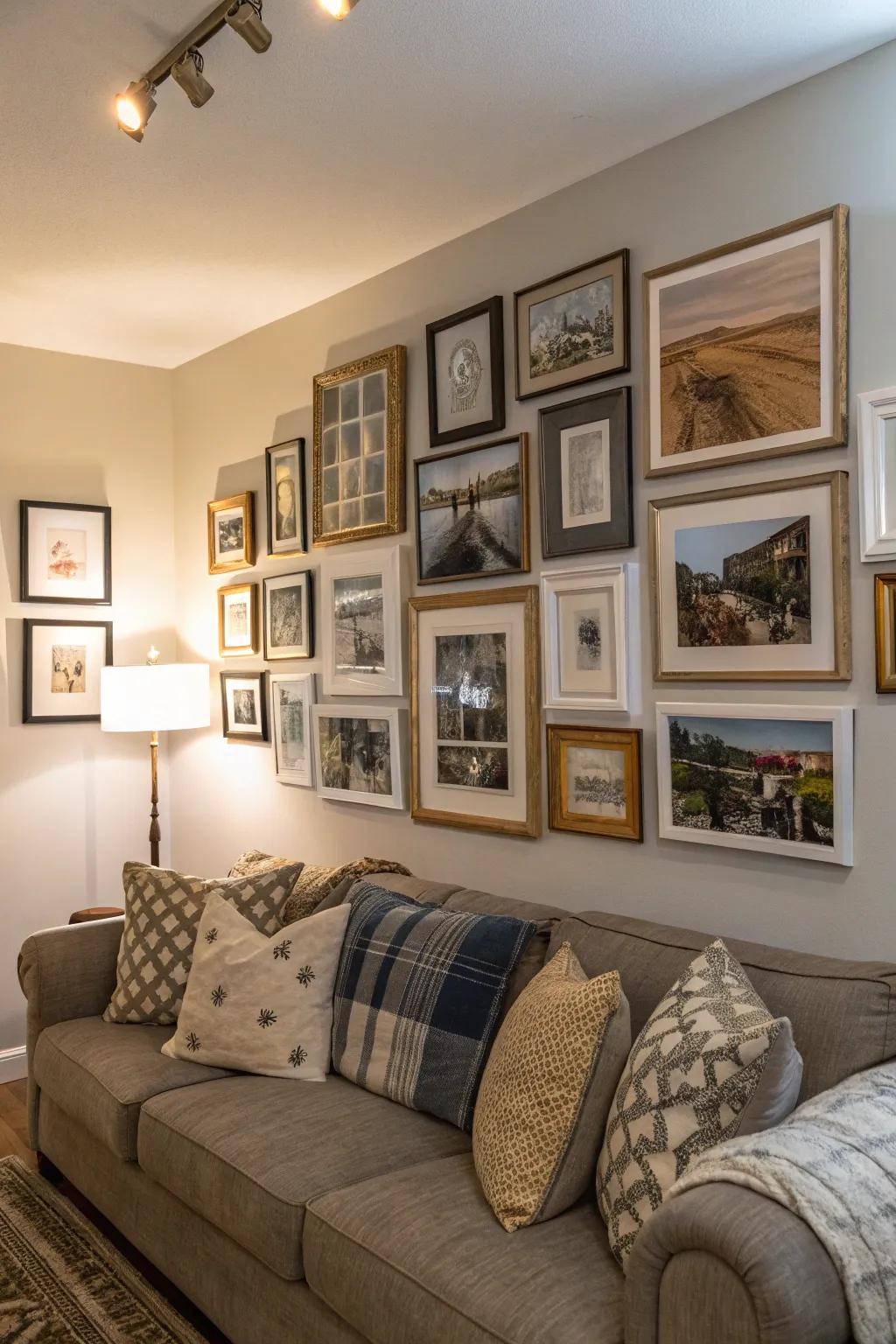 Layered frames create depth and an engaging visual focus.