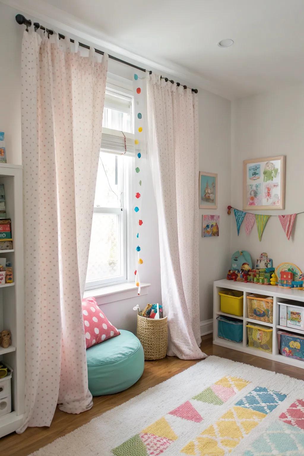 Child-friendly drapes ensure straightforward access and well-being.
