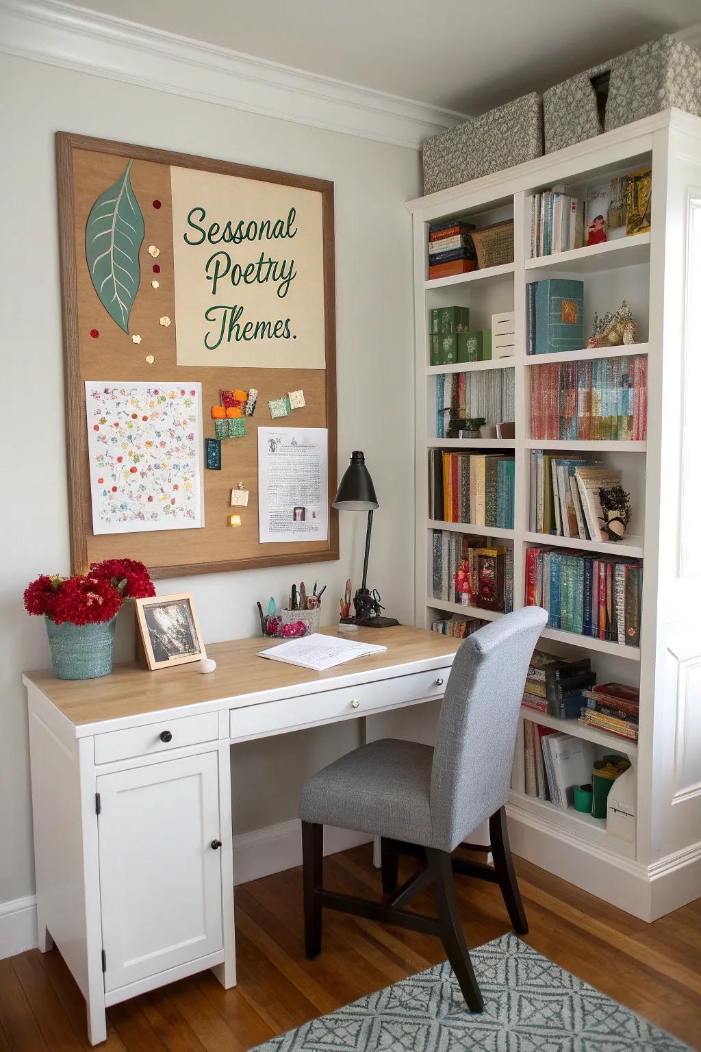 Maintain freshness with a themed-verse board.