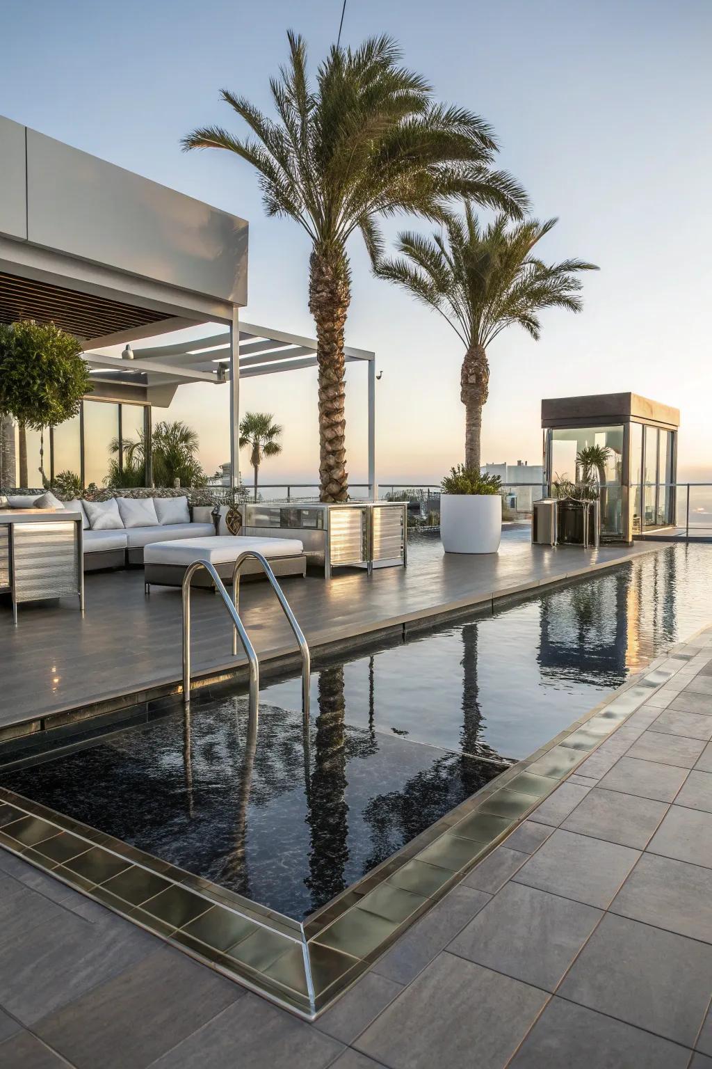 Polished metals for a luxurious, modern aesthetic.