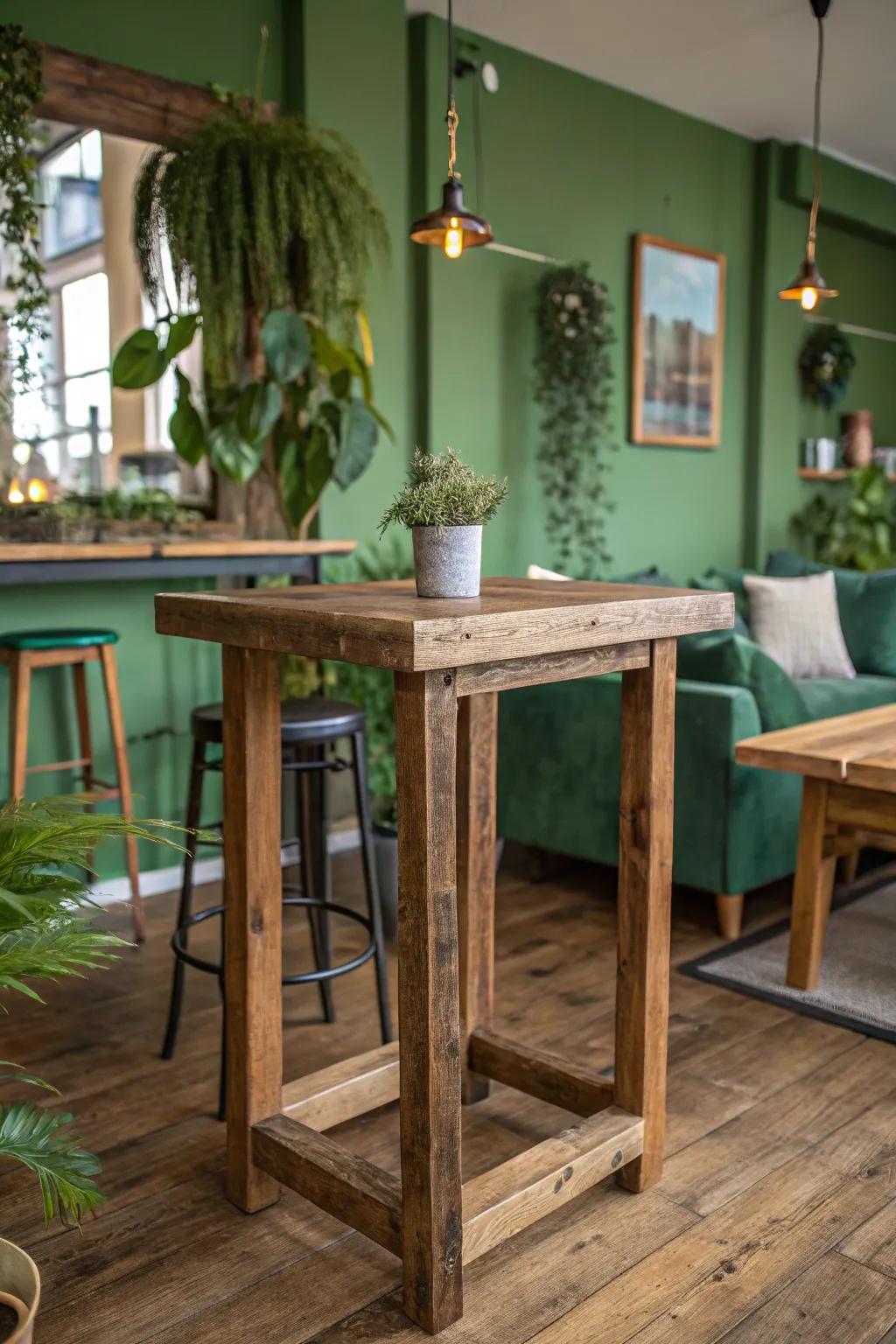 Sustainable meets vogue with eco-friendly pub tables.