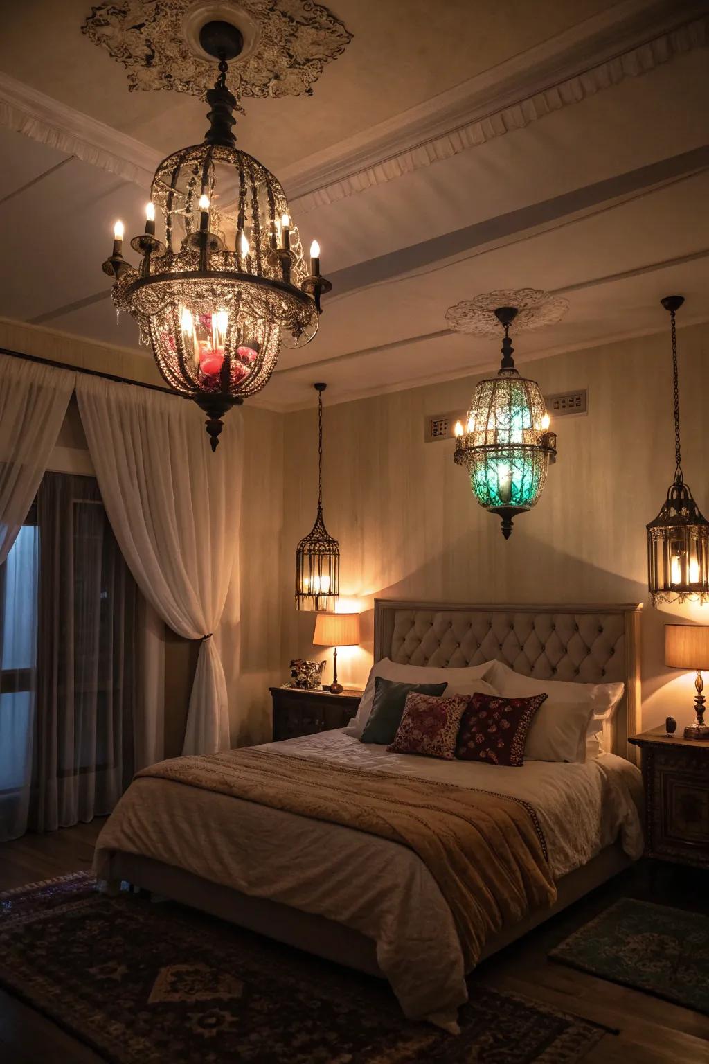 Atmospheric lighting creating a serene ambiance.