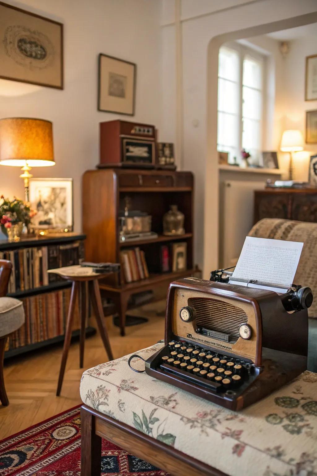 Classic and antique details add nostalgia to the space.