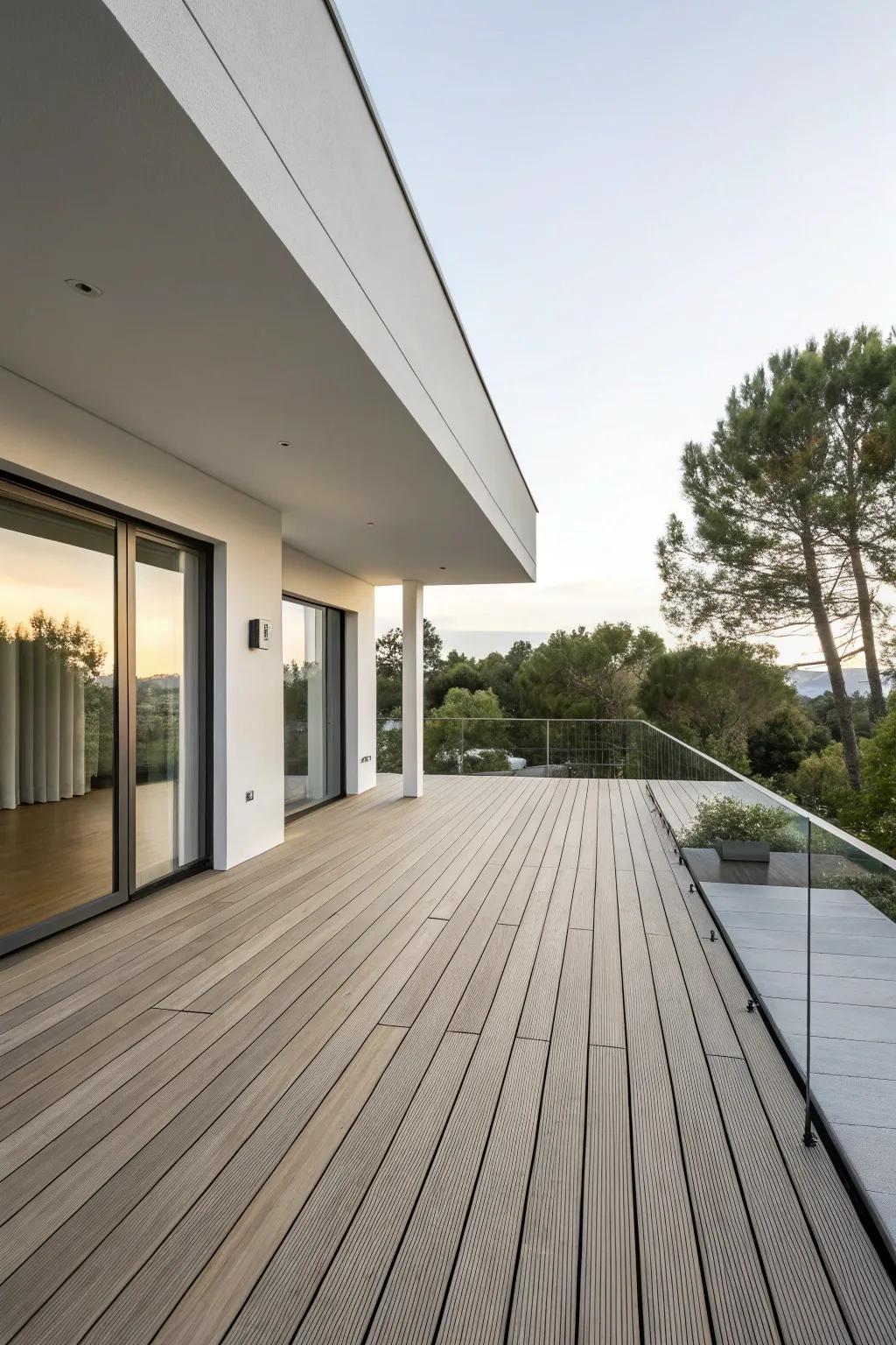 Realize a tranquil ambiance via minimalist deck designs.